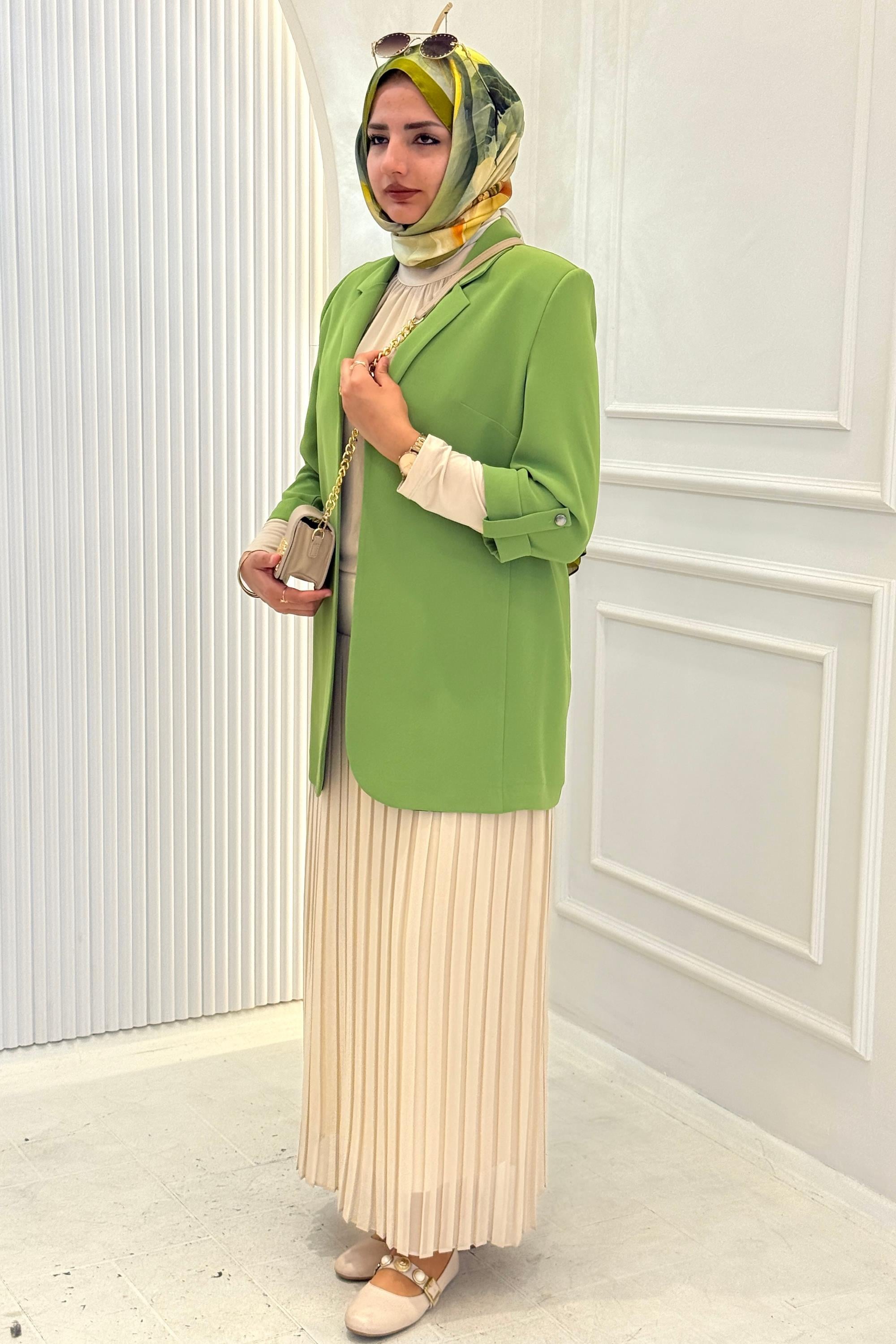 Astarsız Blazer Ceket Yeşil OTW1151