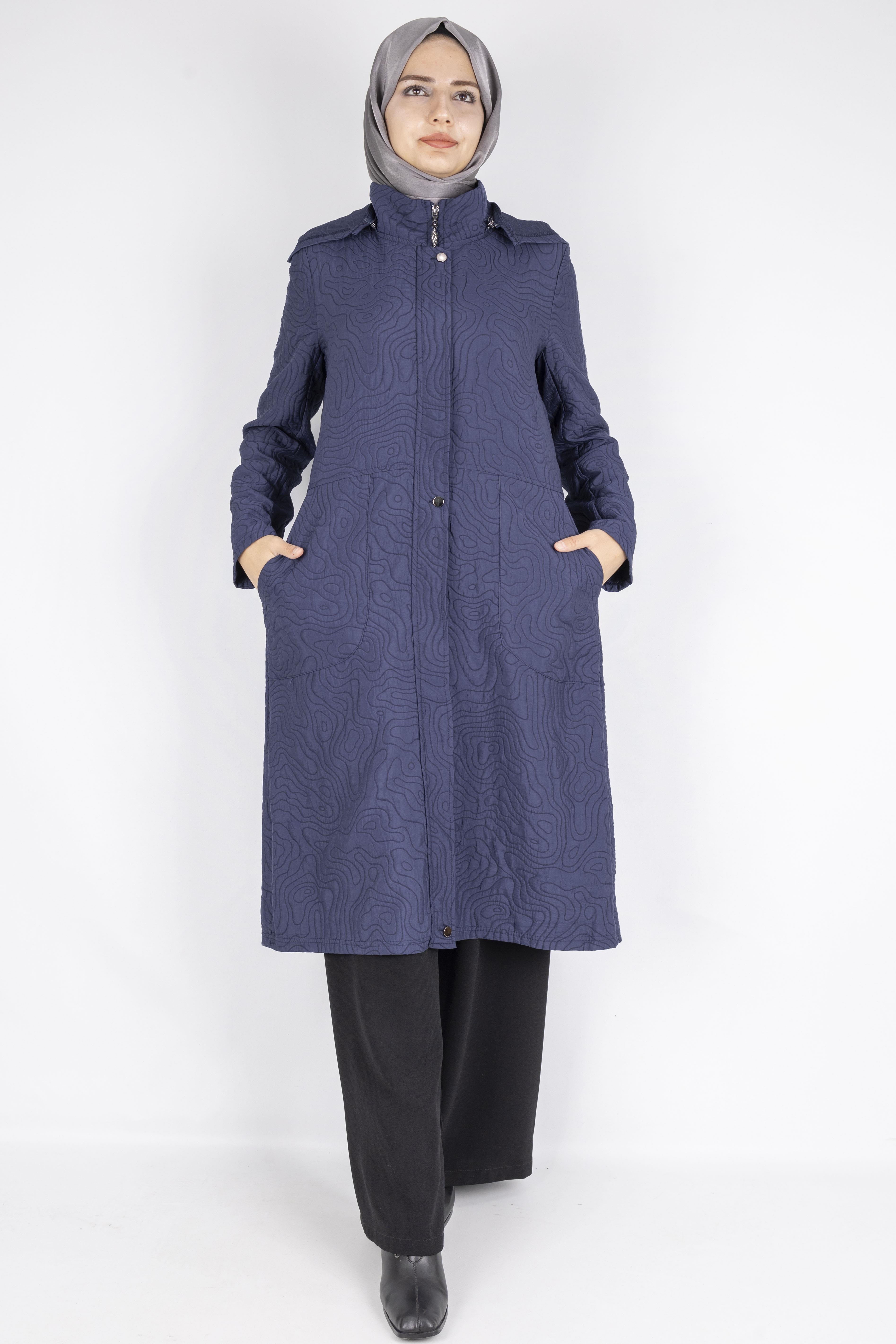 Astarsız Kapitone Kap Lacivert OTW313