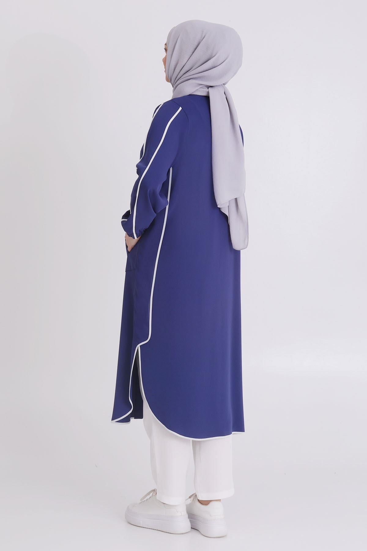 Behrem Büyük Beden Biyeli Kap Morcivert OTW25115