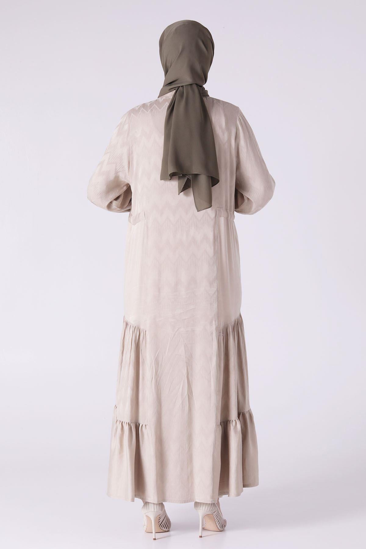 Behrem Büyük Beden Ferace Bej OTW28066