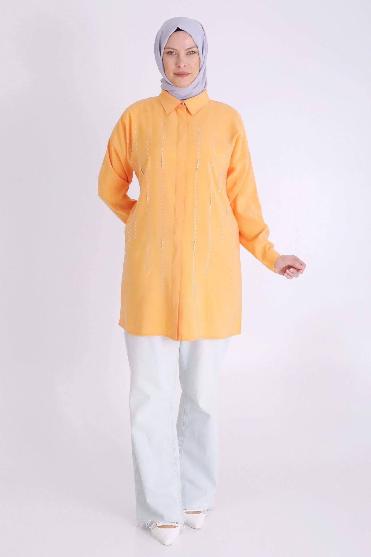 BEHREM BÜYÜK BEDEN TAŞLI TUNİK Mango OTW2352