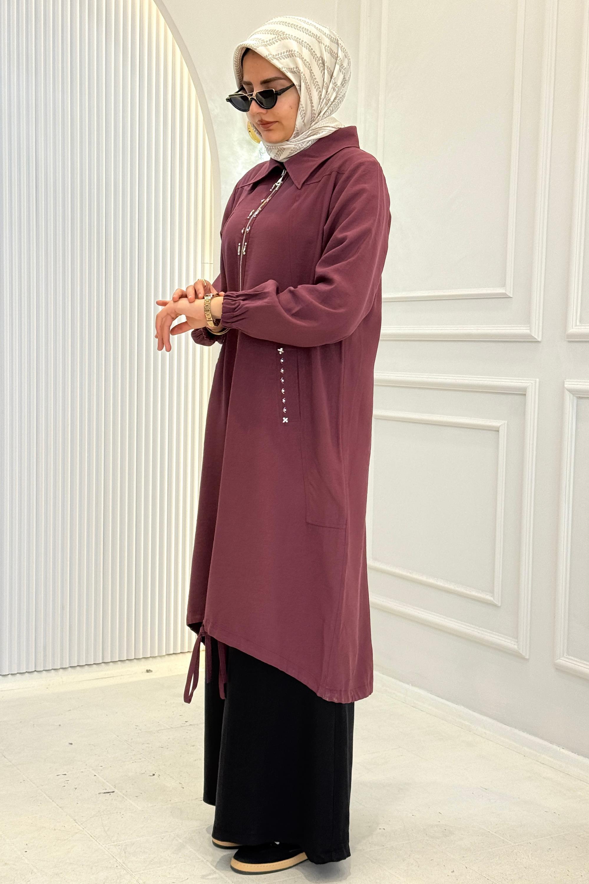 Behrem Büyük Beden Tesettür Kap Dut OTW2555