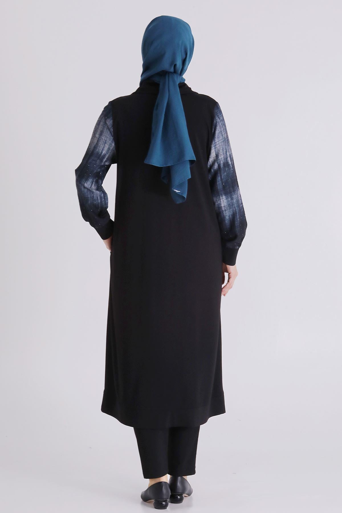 Behrem Büyük Beden Tesettür Kap Siyah OTW25147