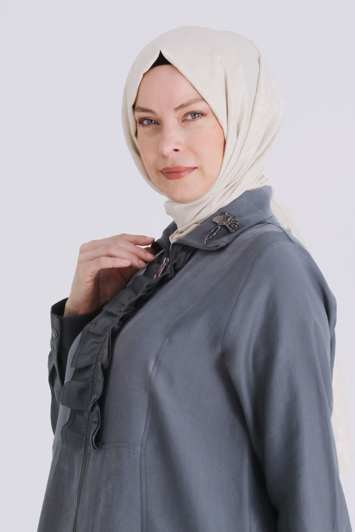 Behrem Büyük Beden Tesettür Pantolonlu Takım Nefti OTW35146