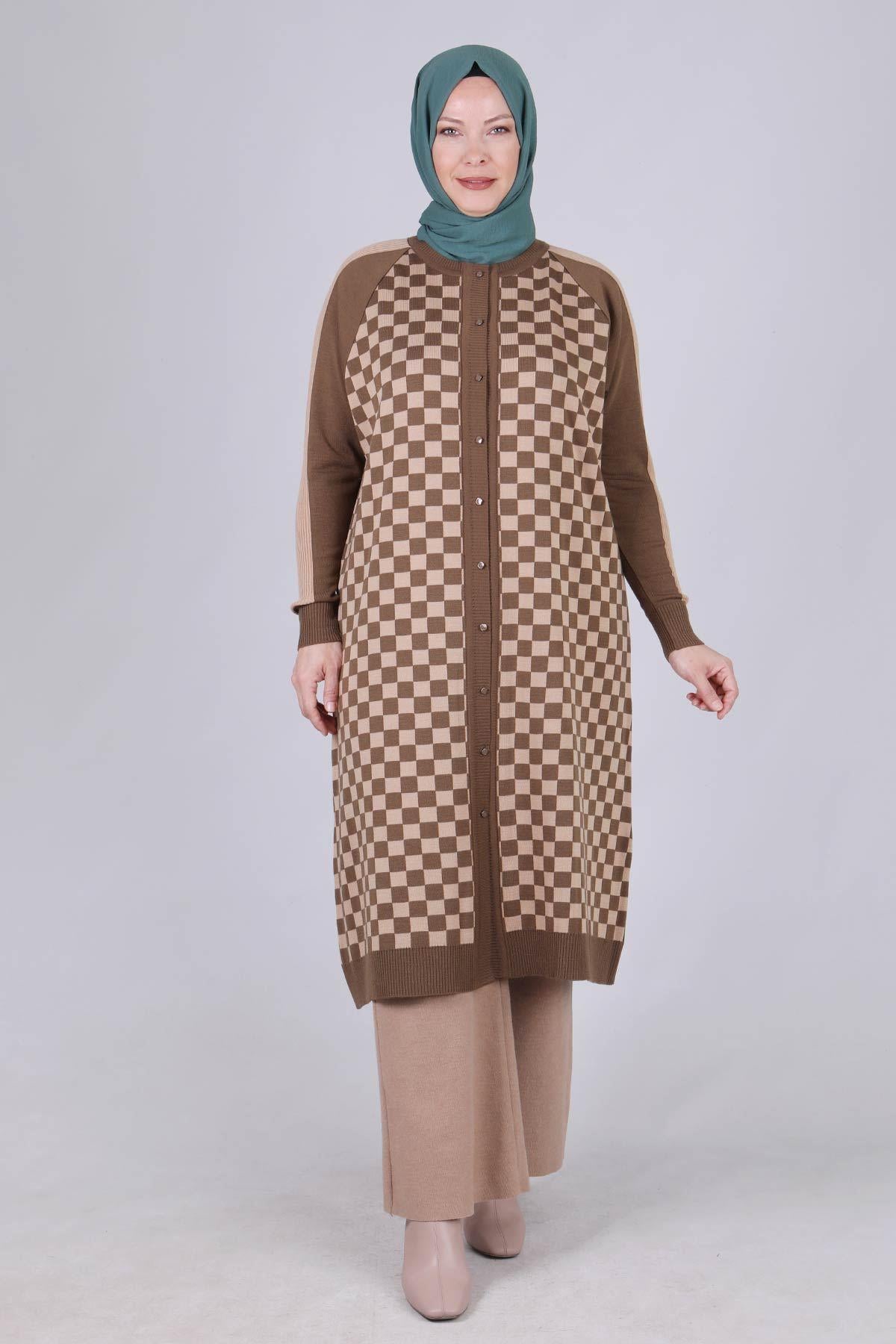 Behrem Büyük Beden Triko Kap Toprak OTW9313