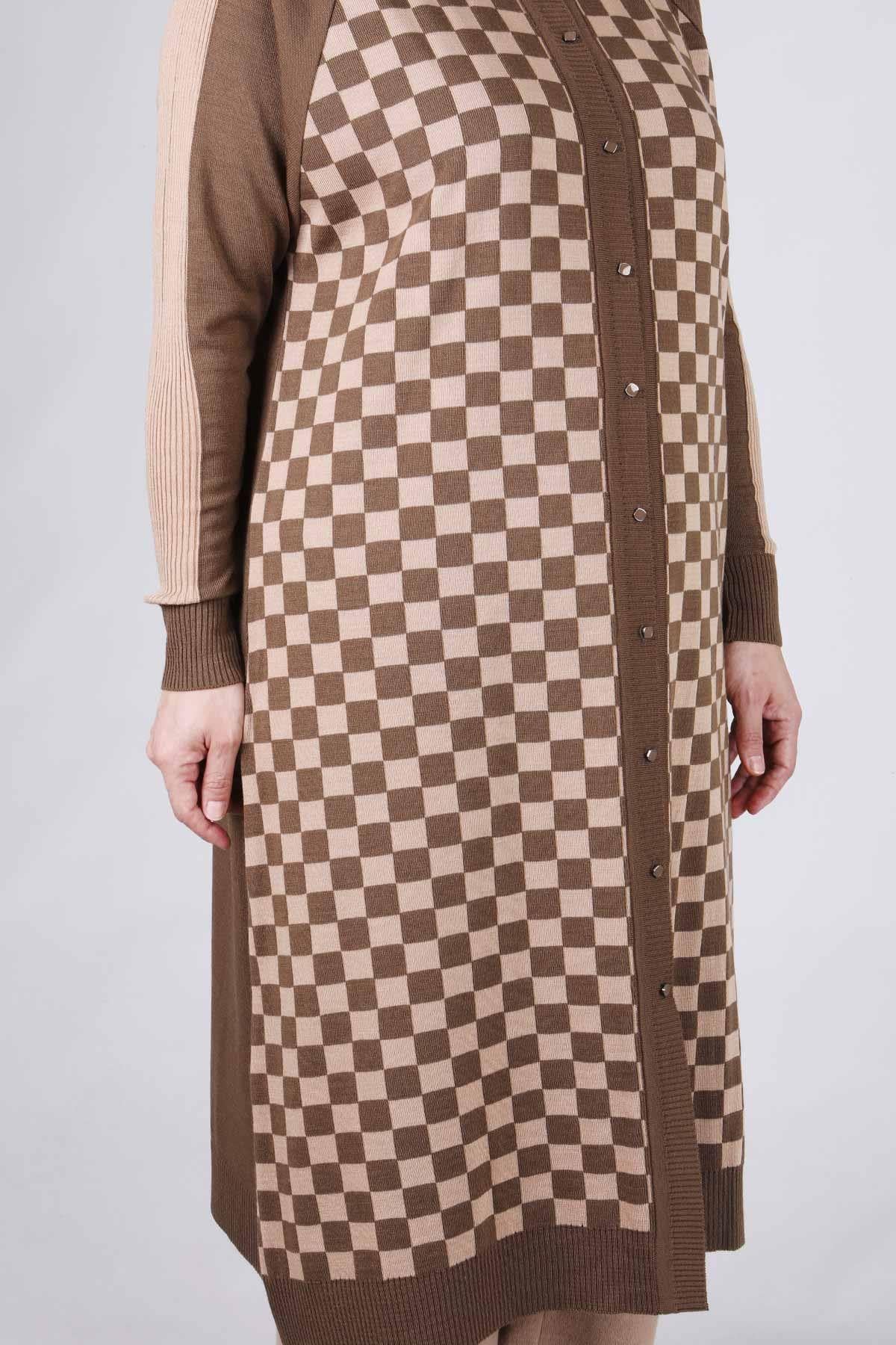 Behrem Büyük Beden Triko Kap Toprak OTW9313