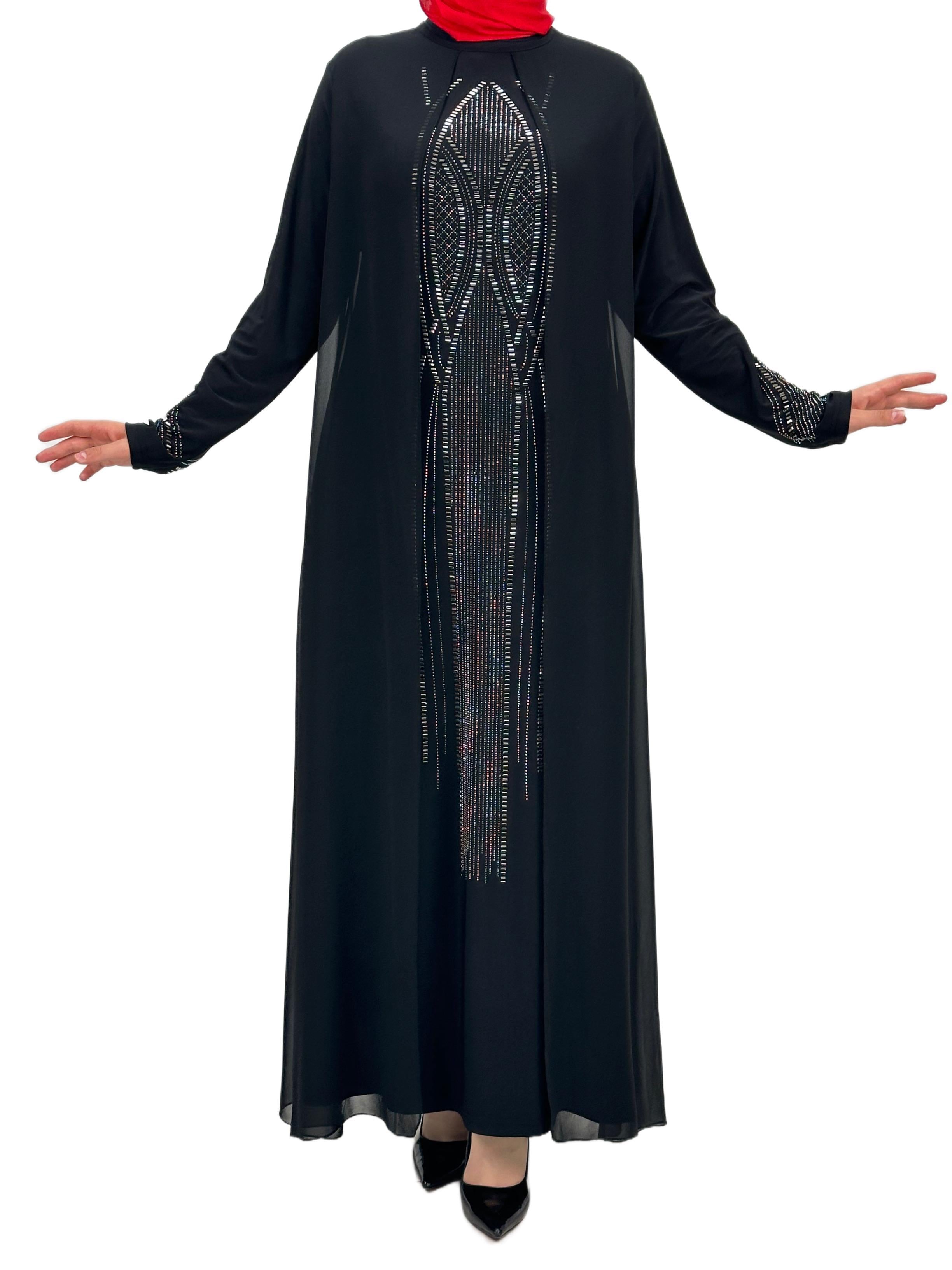 Büyük Beden Elbise Siyah OTW4414