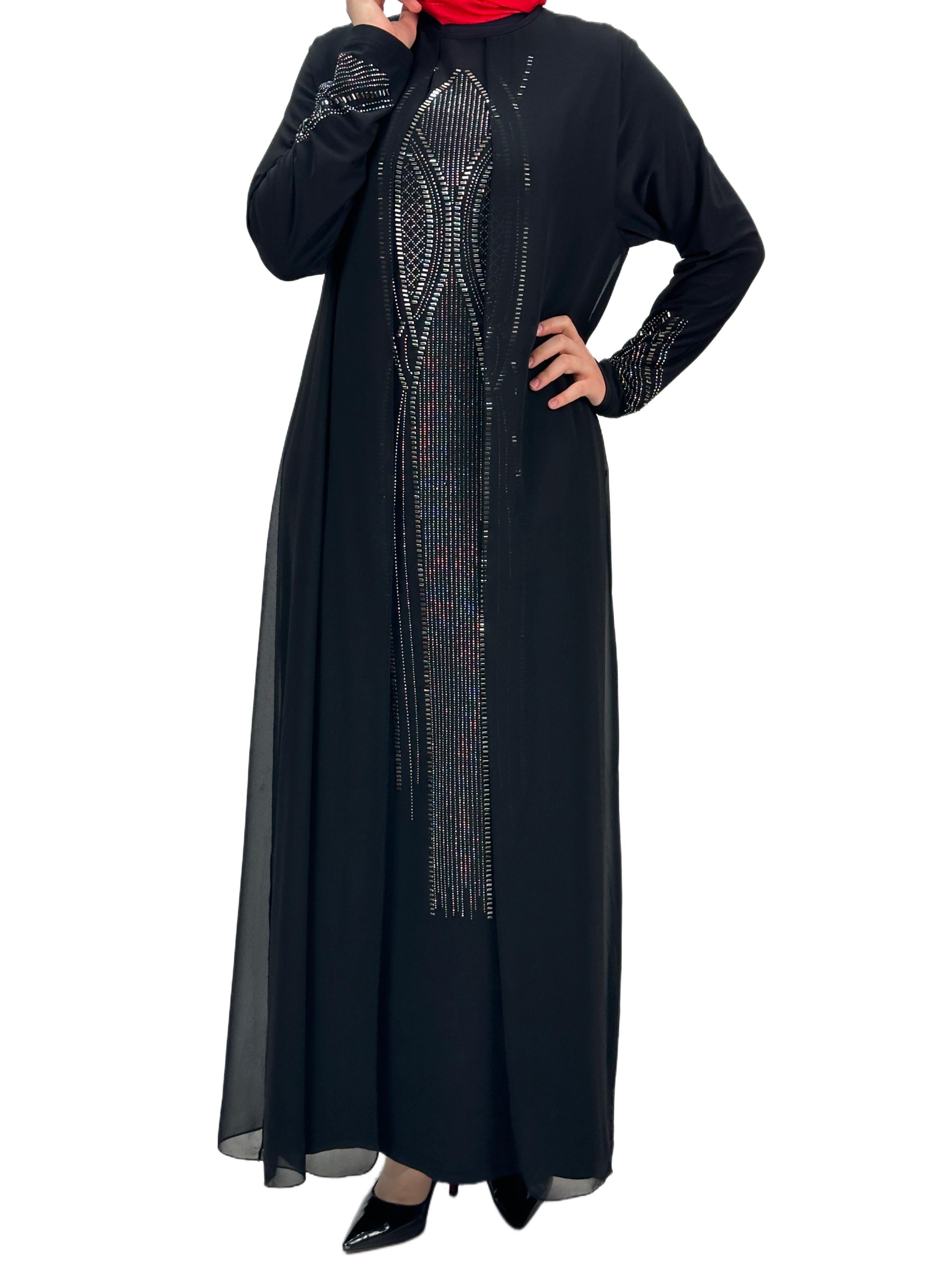 Büyük Beden Elbise Siyah OTW4414