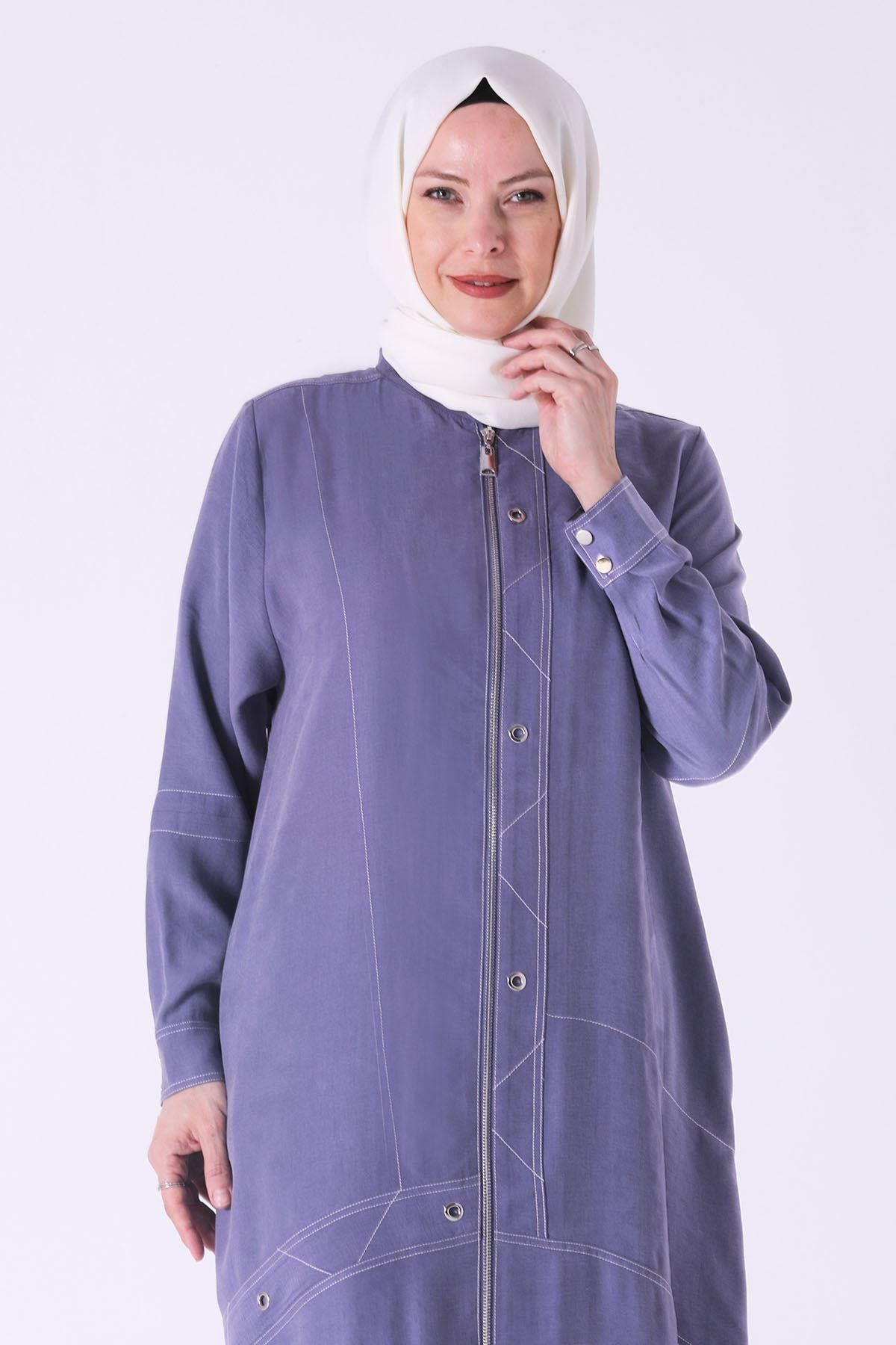 Büyük Beden Tensel Ferace Morcivert OTW28068