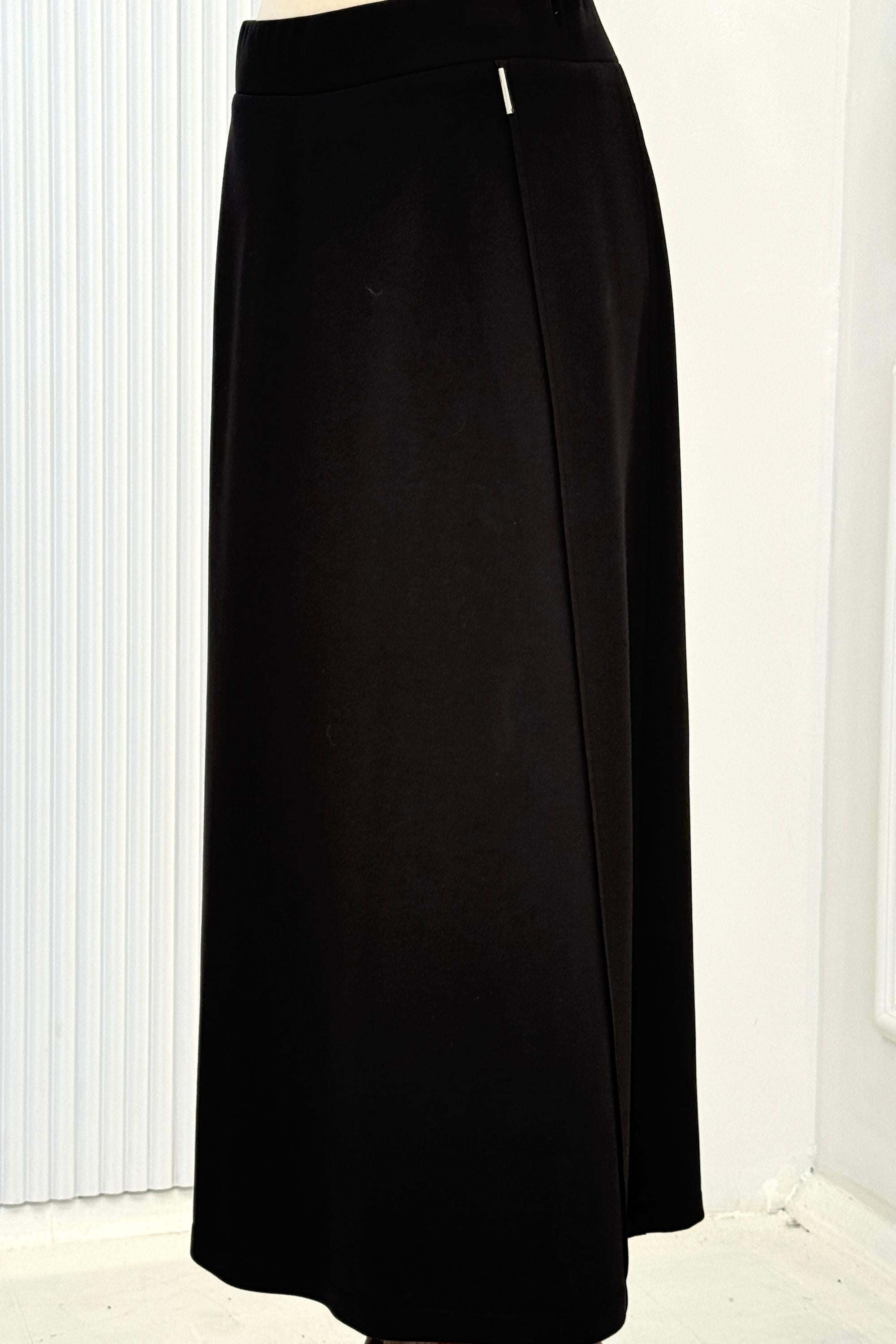 Büyük Beden Tensel Örme Etek Siyah OTW2710