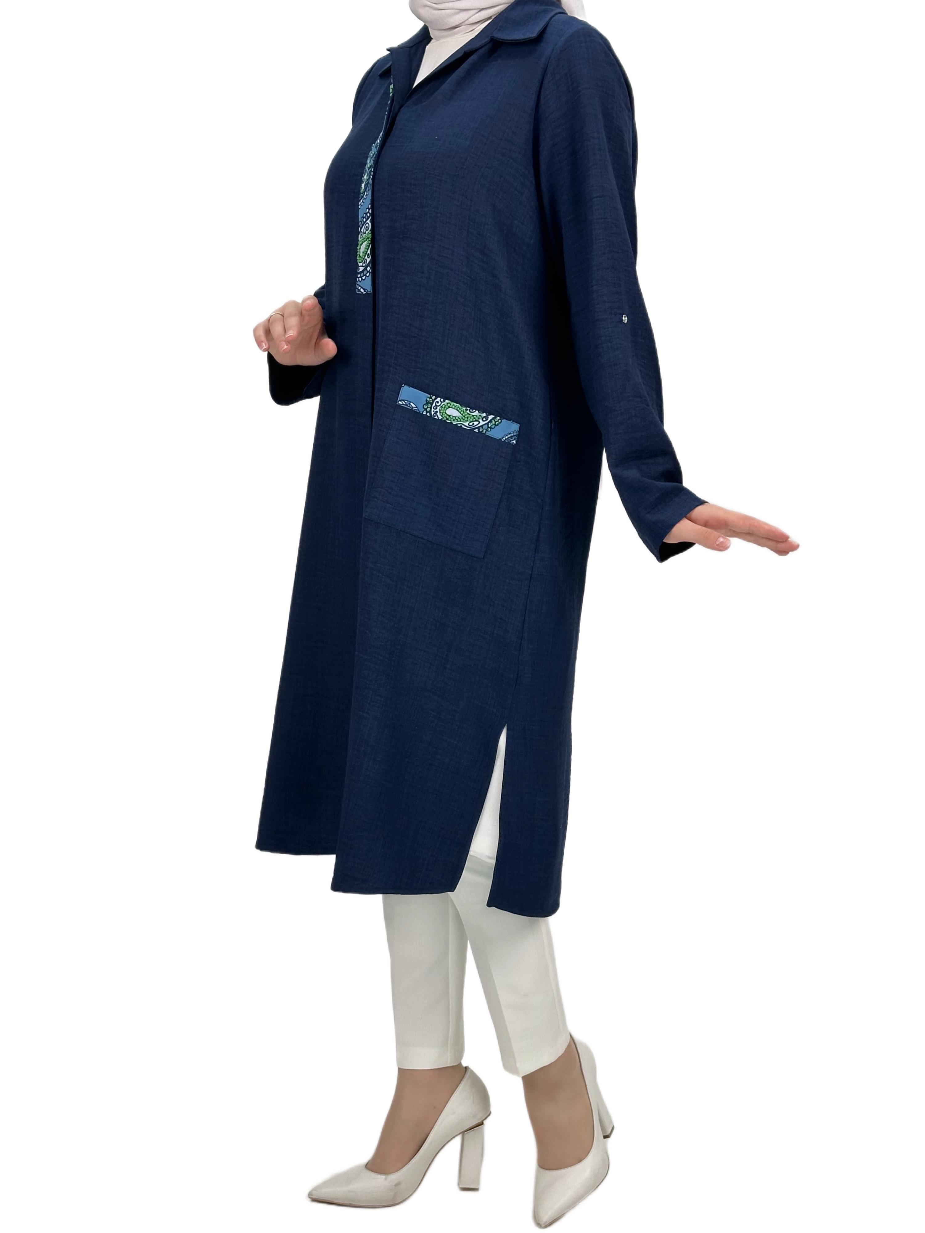 Büyük Beden Tunik Lacivert OTW60672