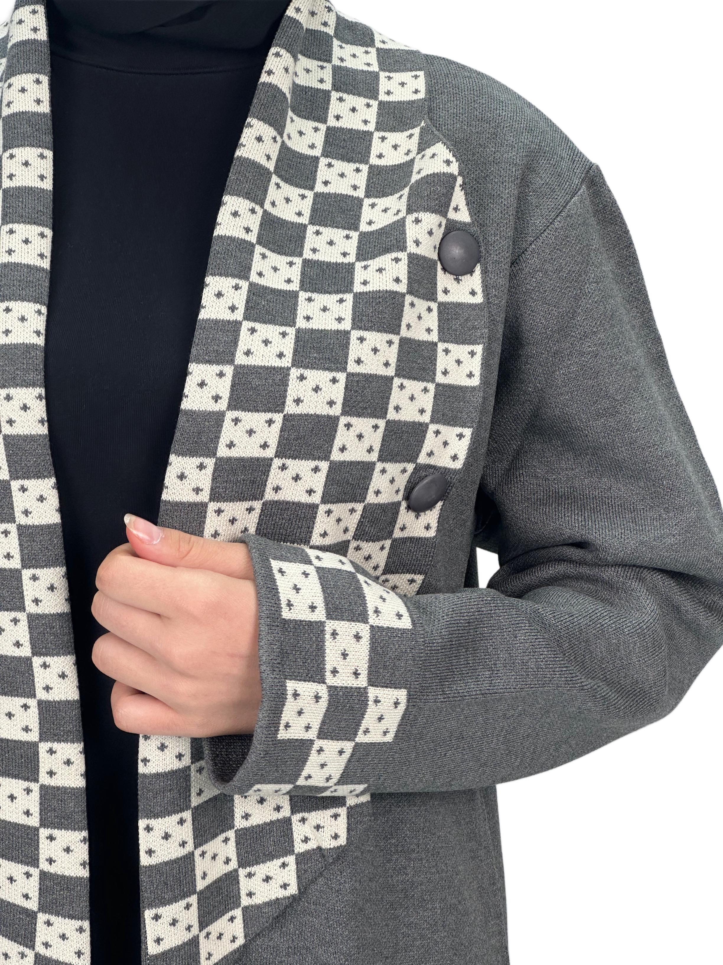 Çelik Örme Triko Hırka Gri OTW116