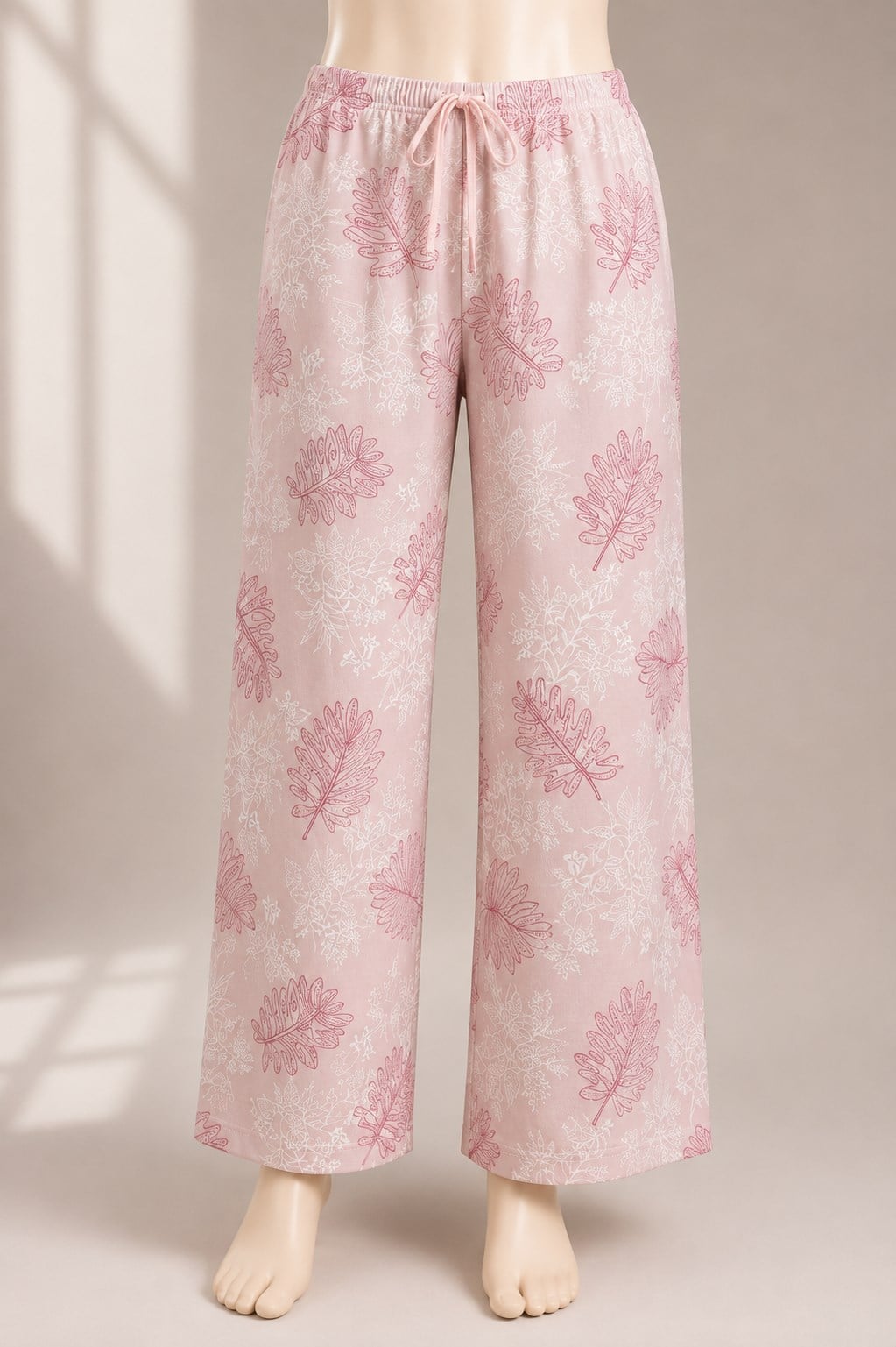 Düğme Detaylı Uzun Kollu Pijama Takımı Pembe OTW1468