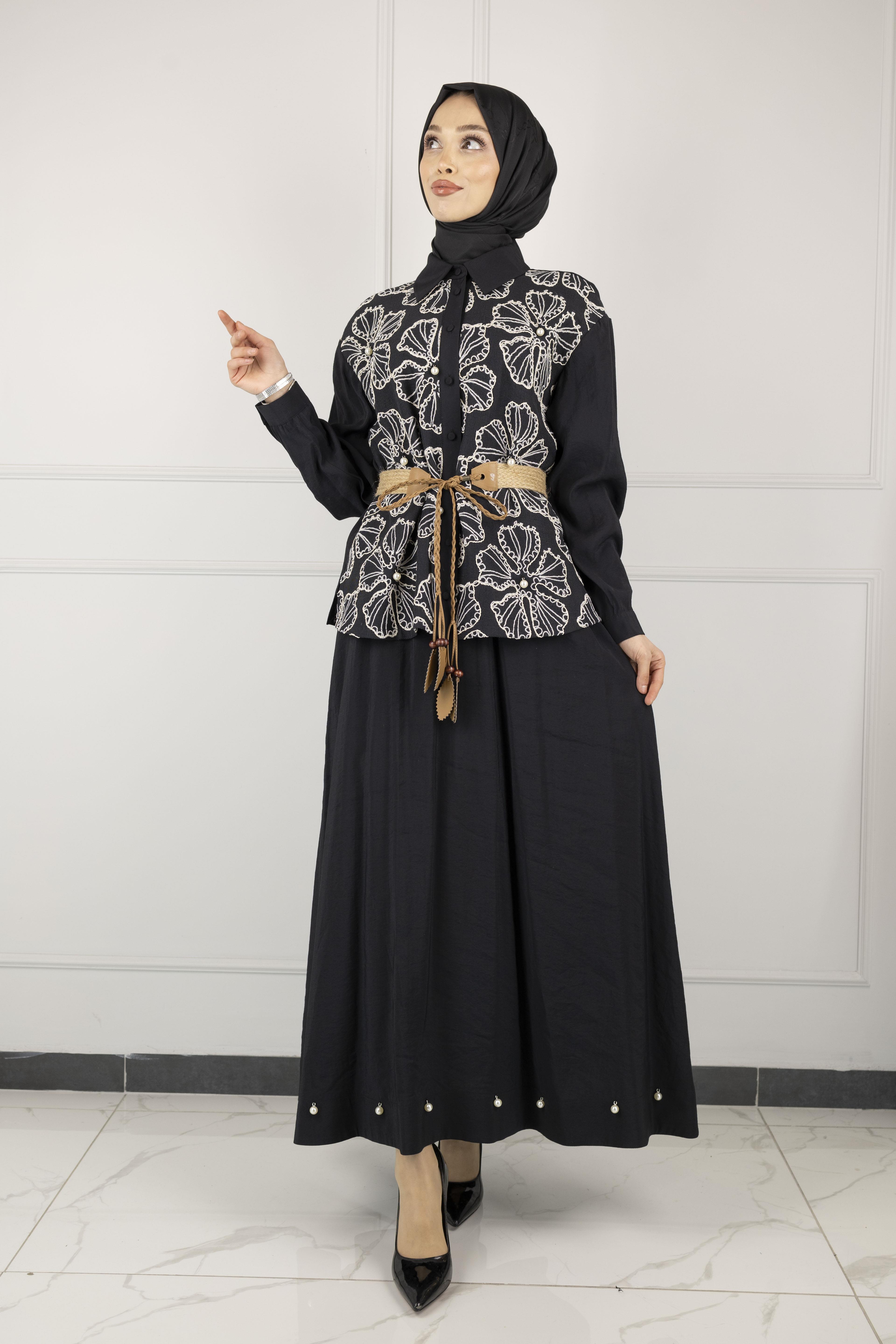 ETEKLİ TAKIM Siyah OTW44813