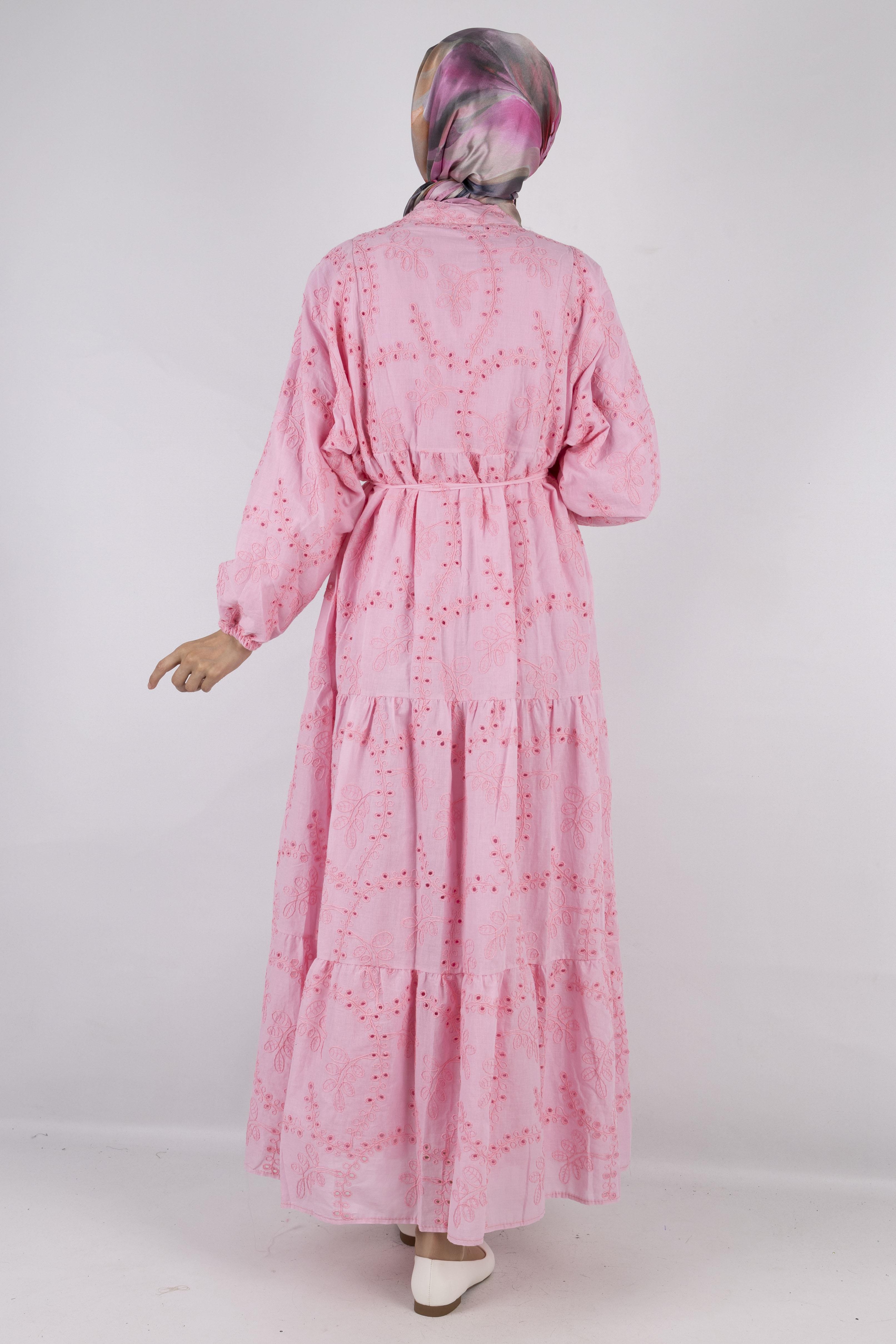 Fisto Elbise Pembe OTW2755