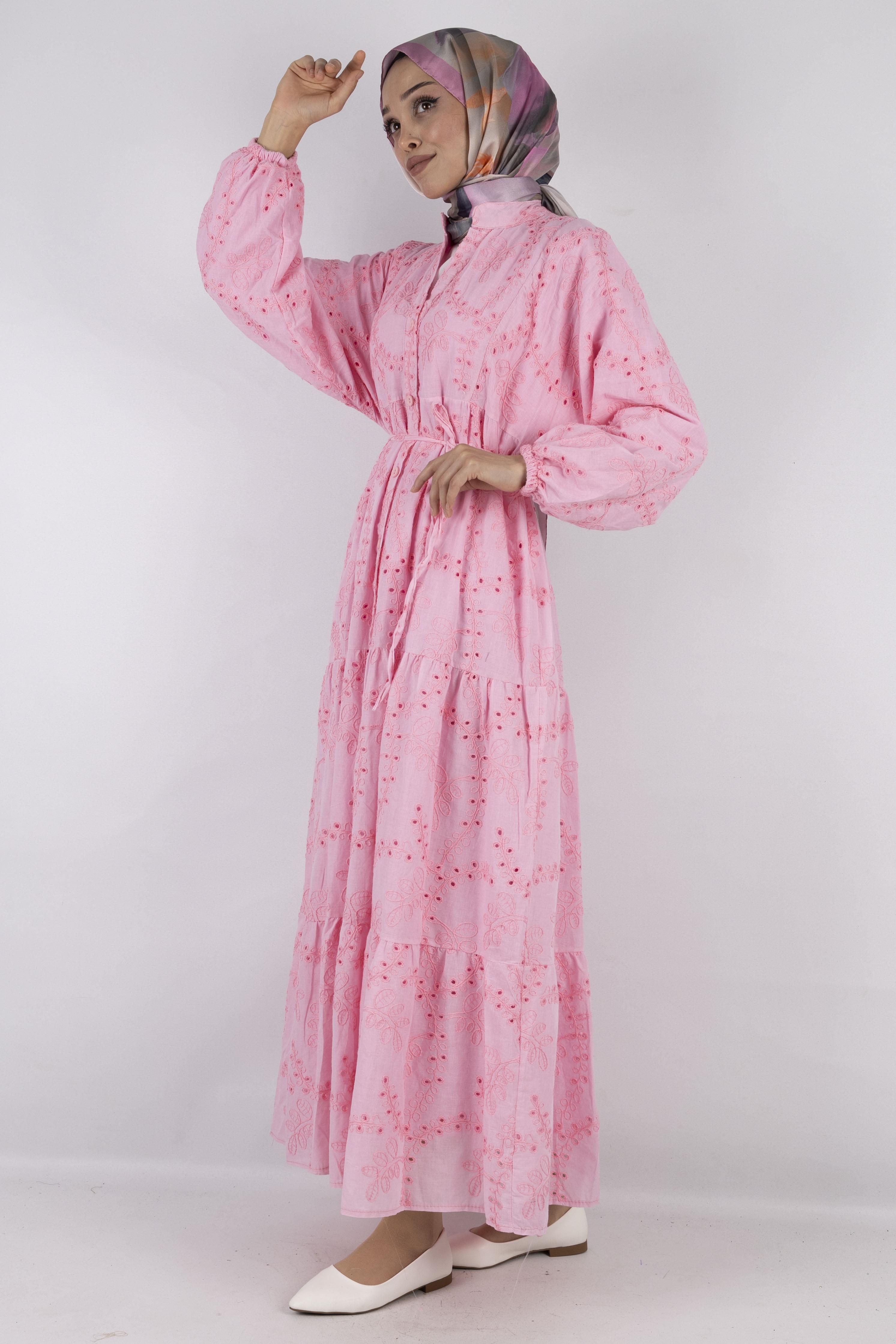 Fisto Elbise Pembe OTW2755