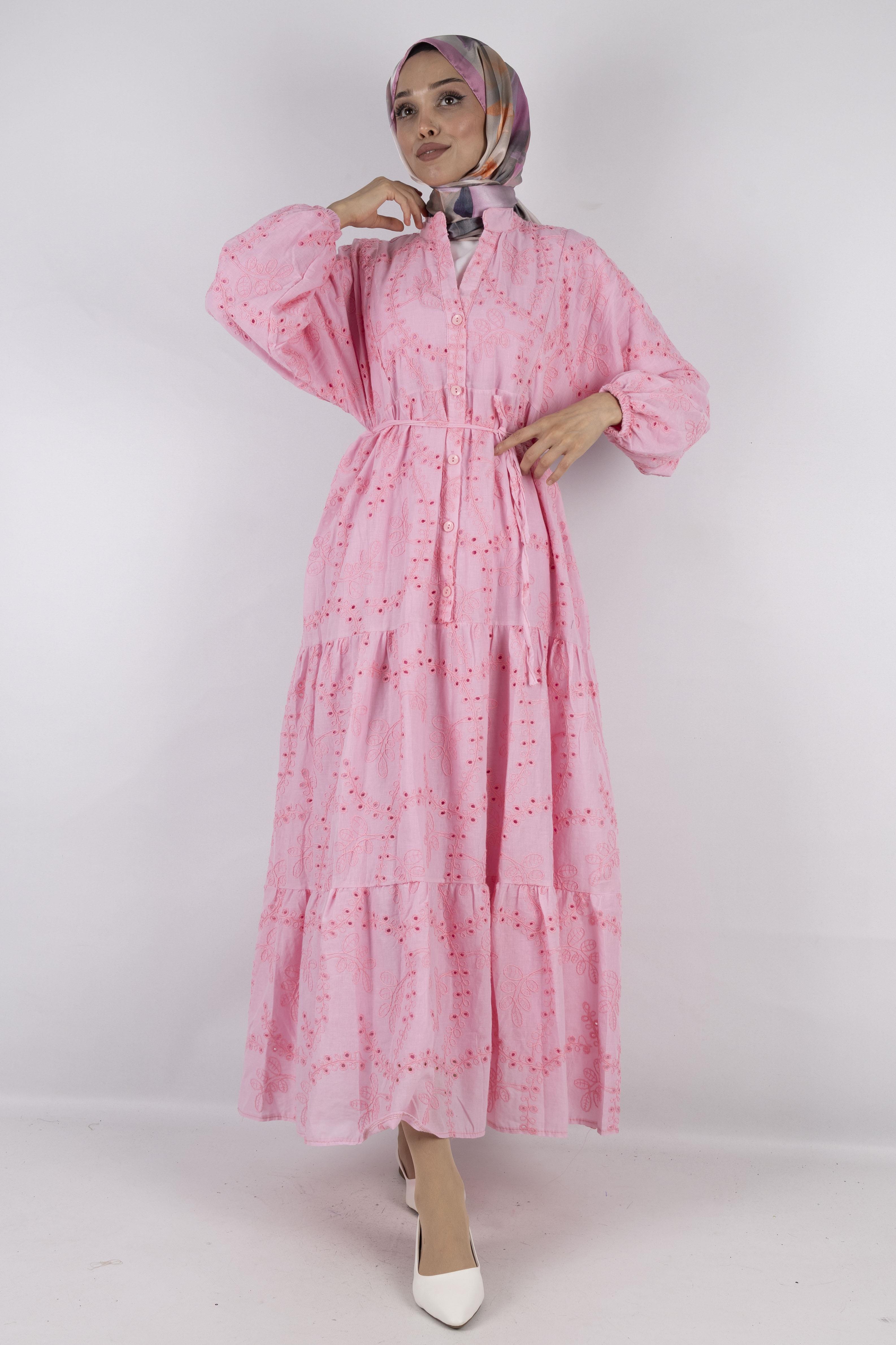 Fisto Elbise Pembe OTW2755