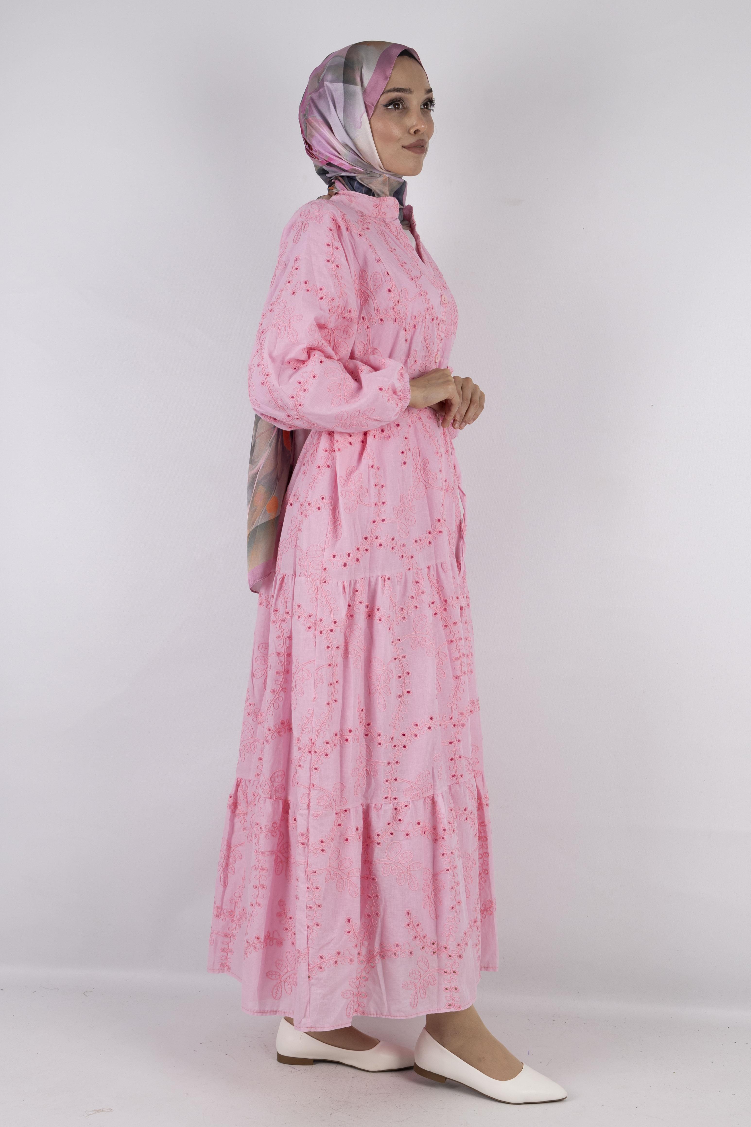 Fisto Elbise Pembe OTW2755
