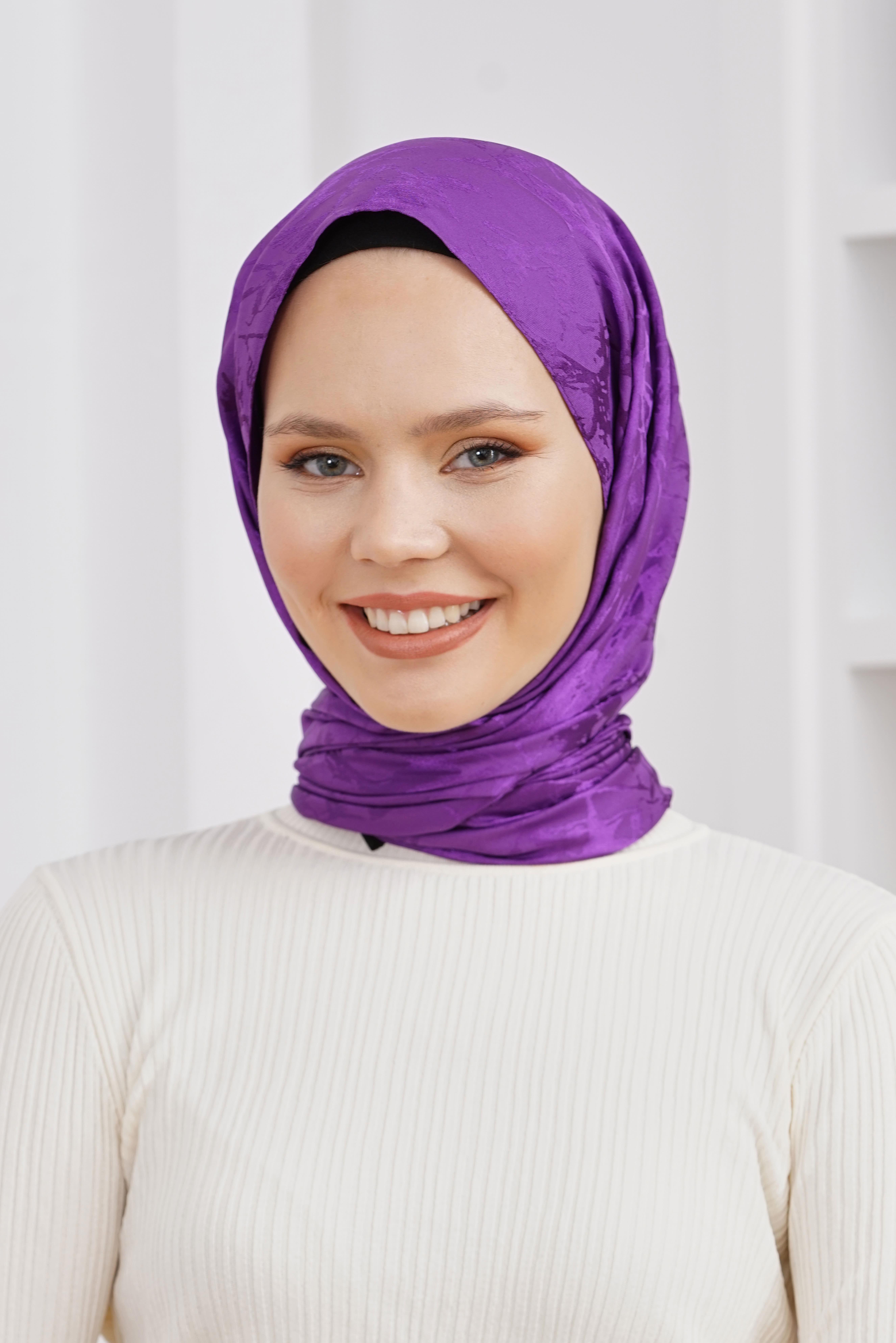 Floş Jakar Mermer Şal Mürdüm OTW4257