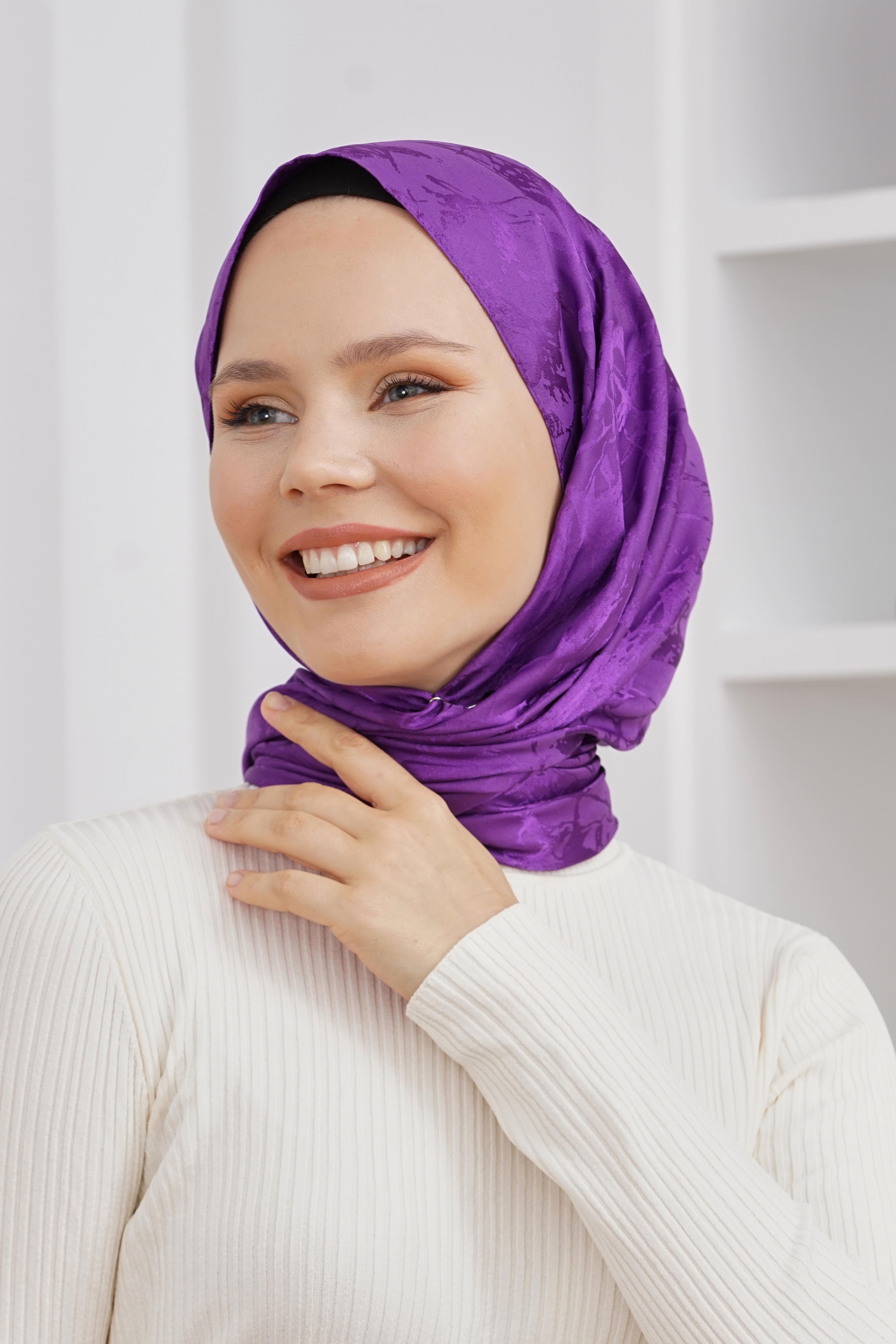 Floş Jakar Mermer Şal Mürdüm OTW4257