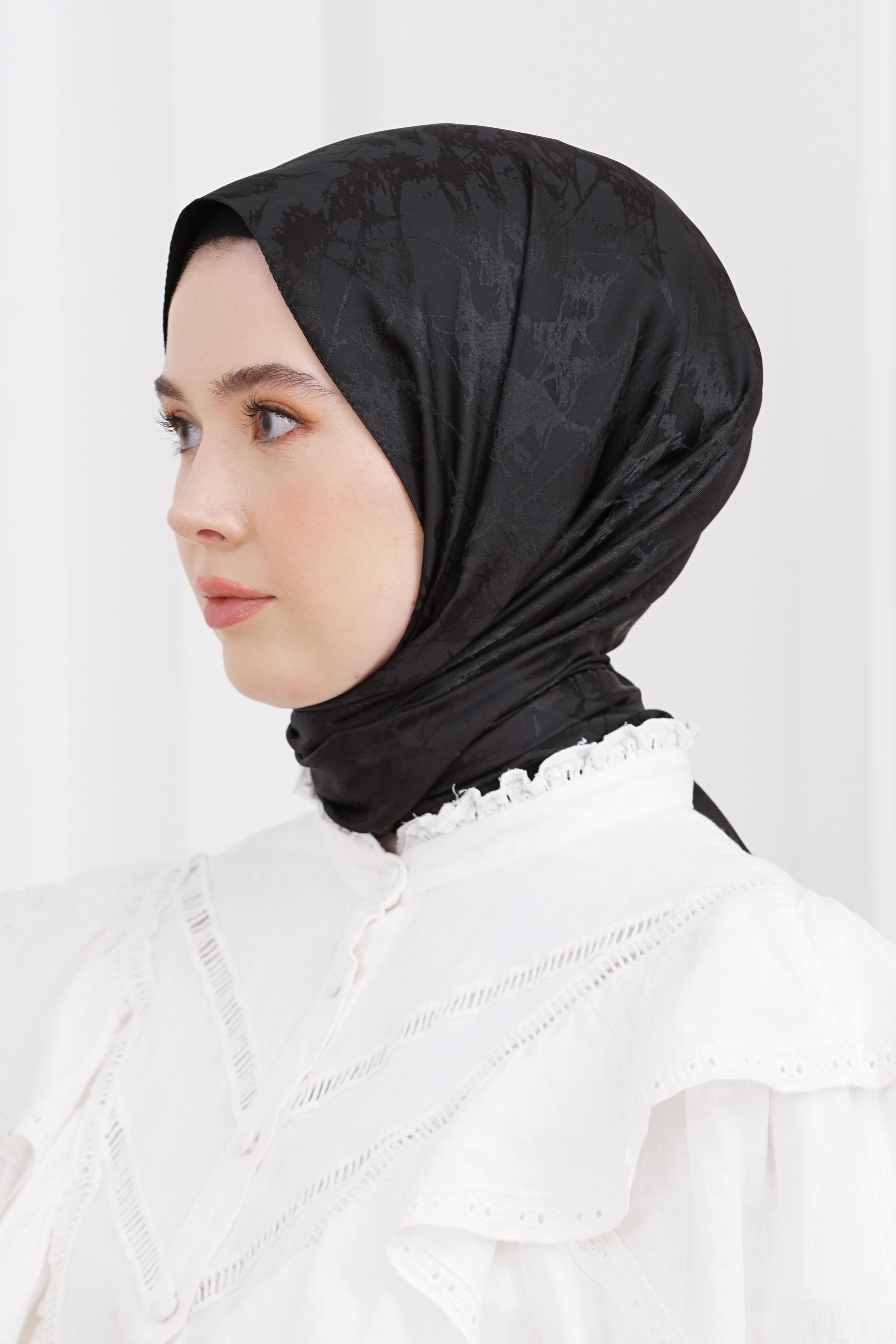 Floş Jakar Mermer Şal Siyah OTW4257