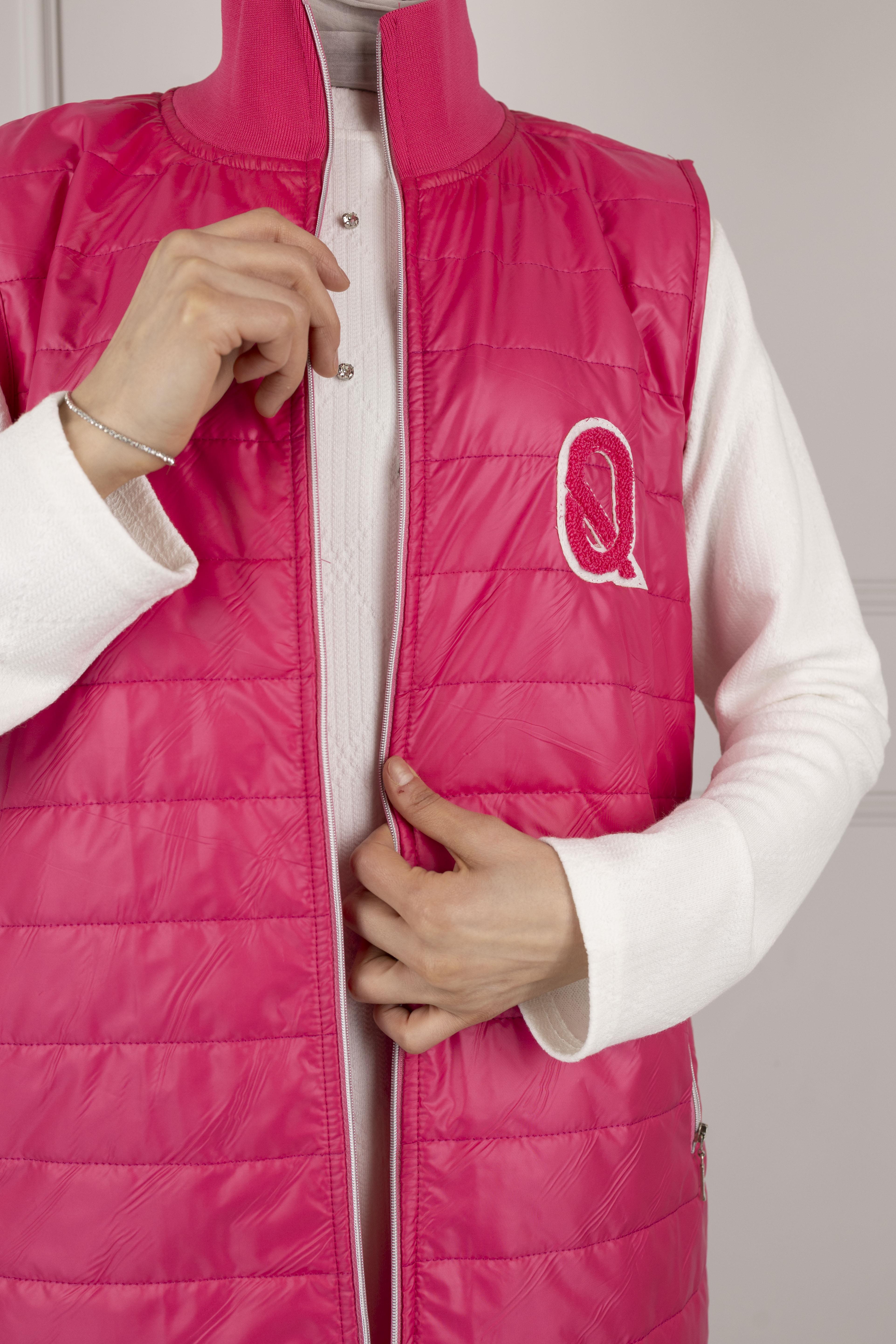 Kapitone Yelek Fuşya OTW6014
