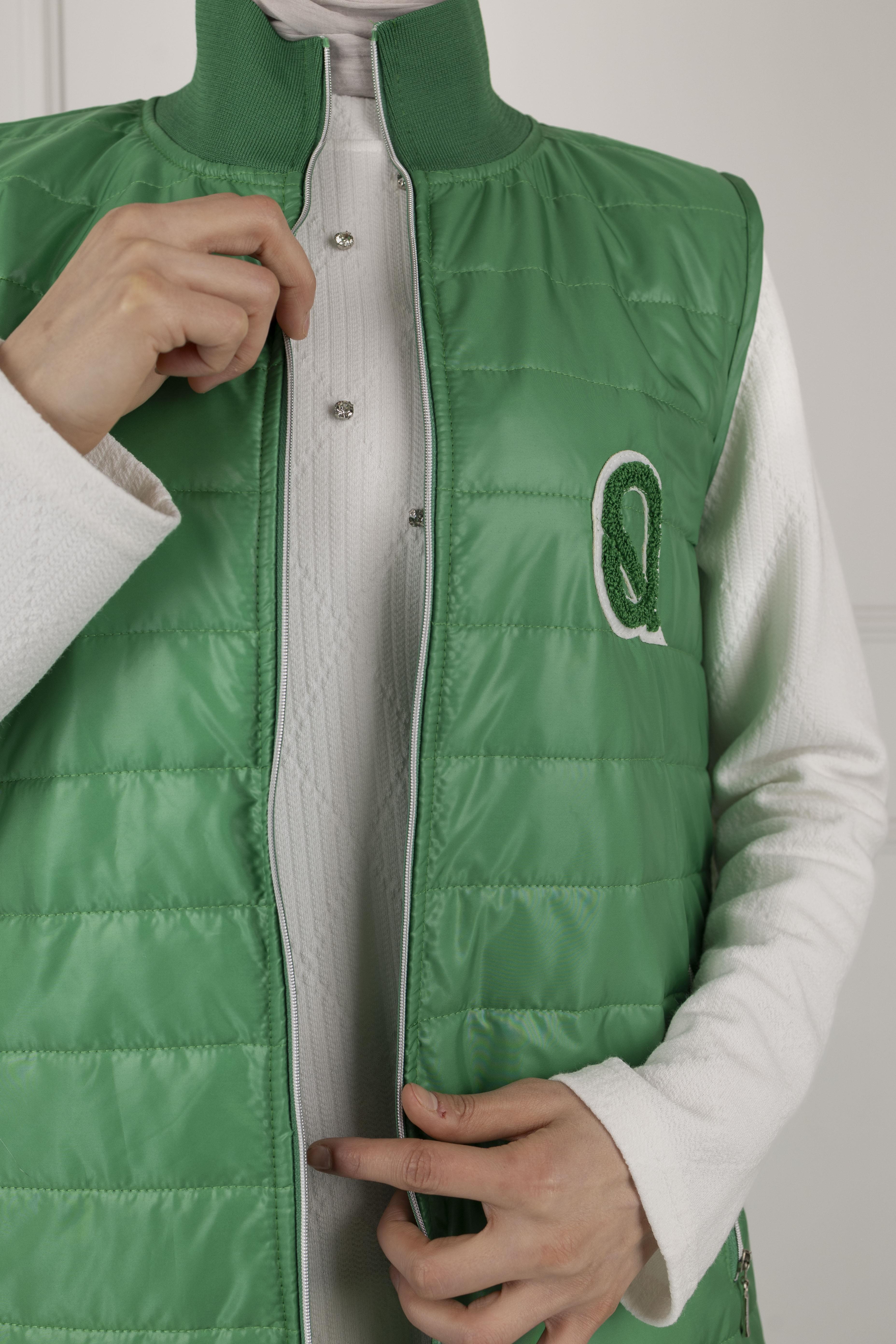 Kapitone Yelek Yeşil OTW6014