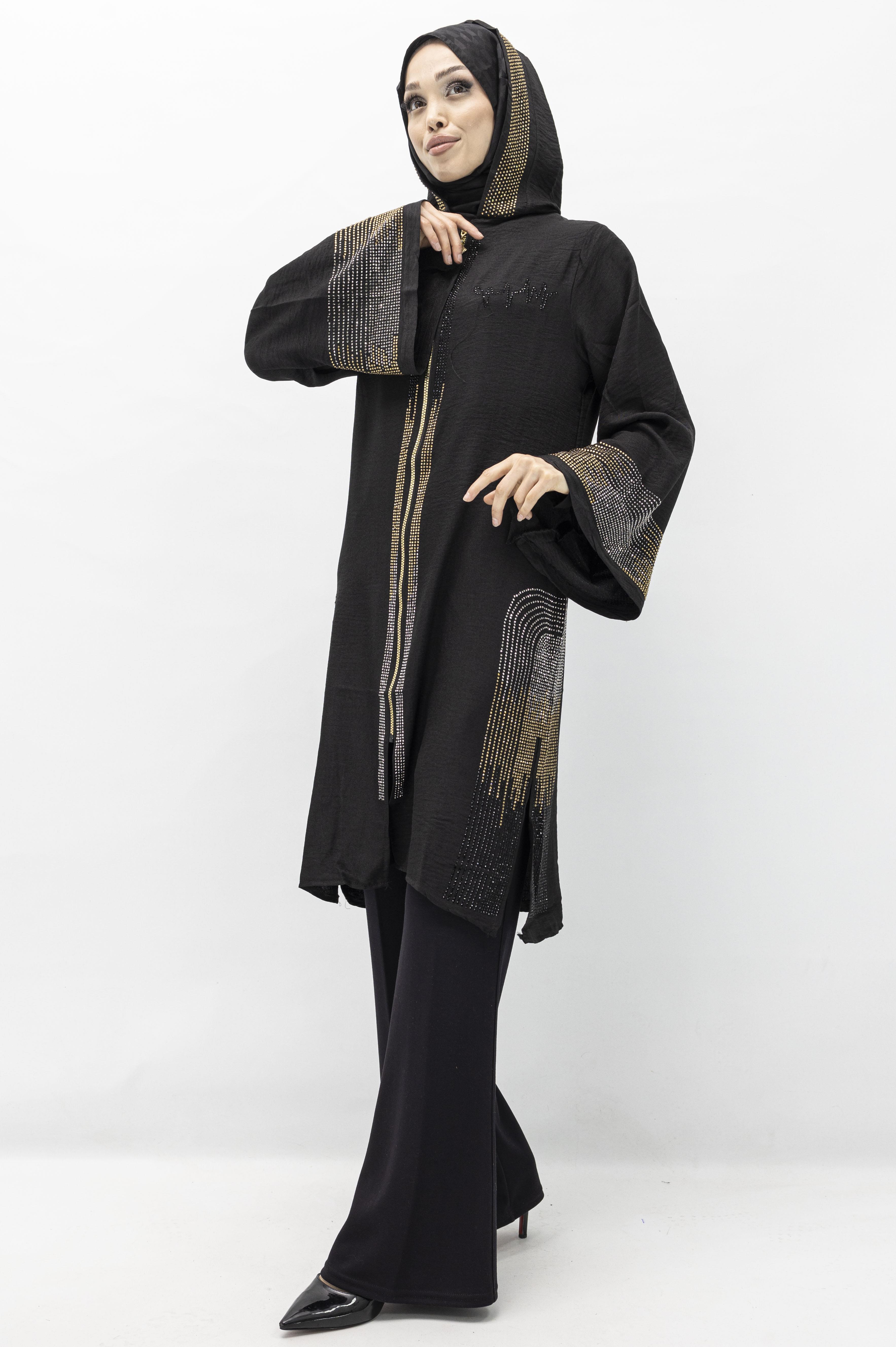 KETEN KAP Siyah OTW6290TAŞLI