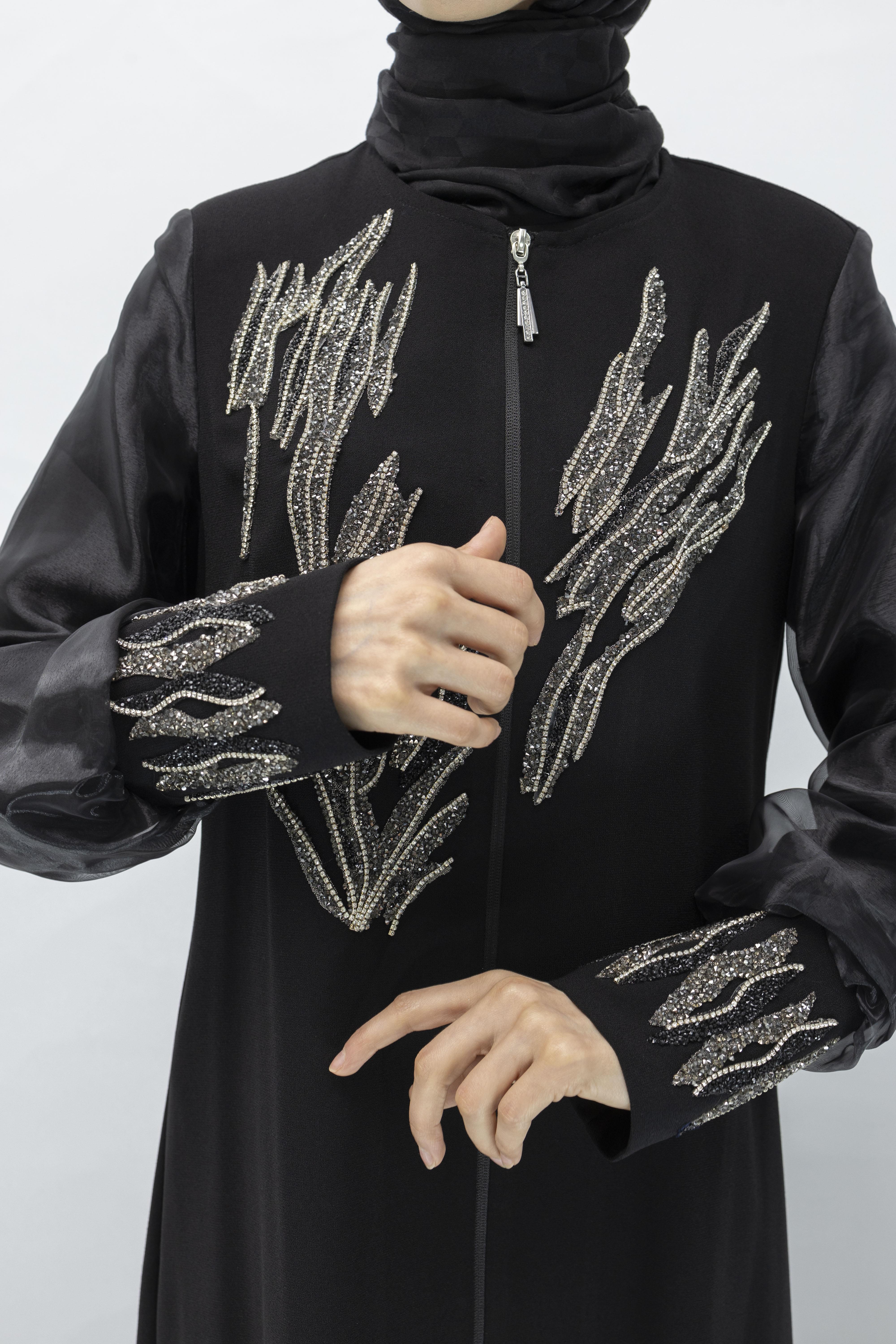 Kolları Organze Ferace Siyah OTW36185