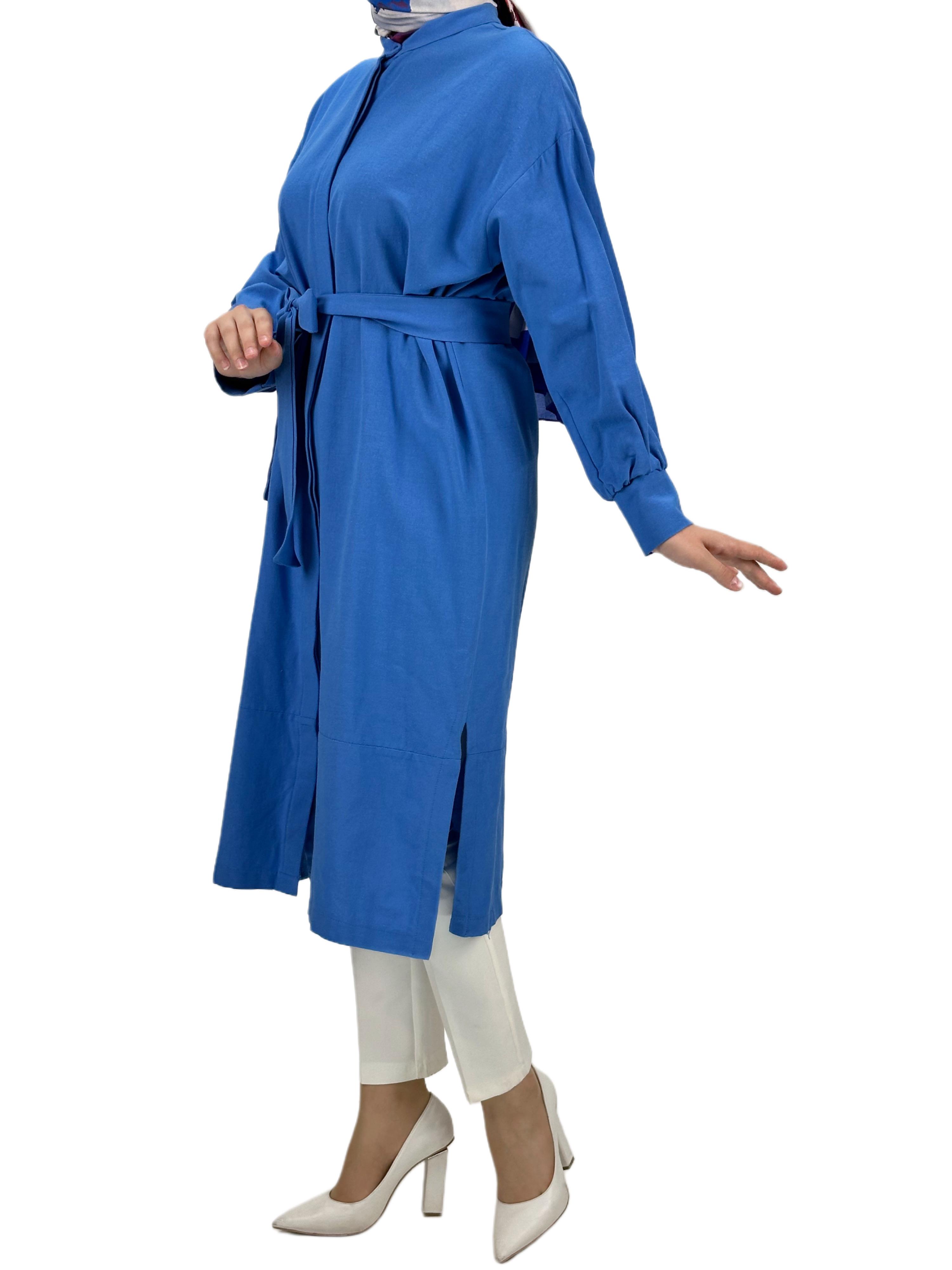 Kuşaklı Tunik Mavi OTW8342