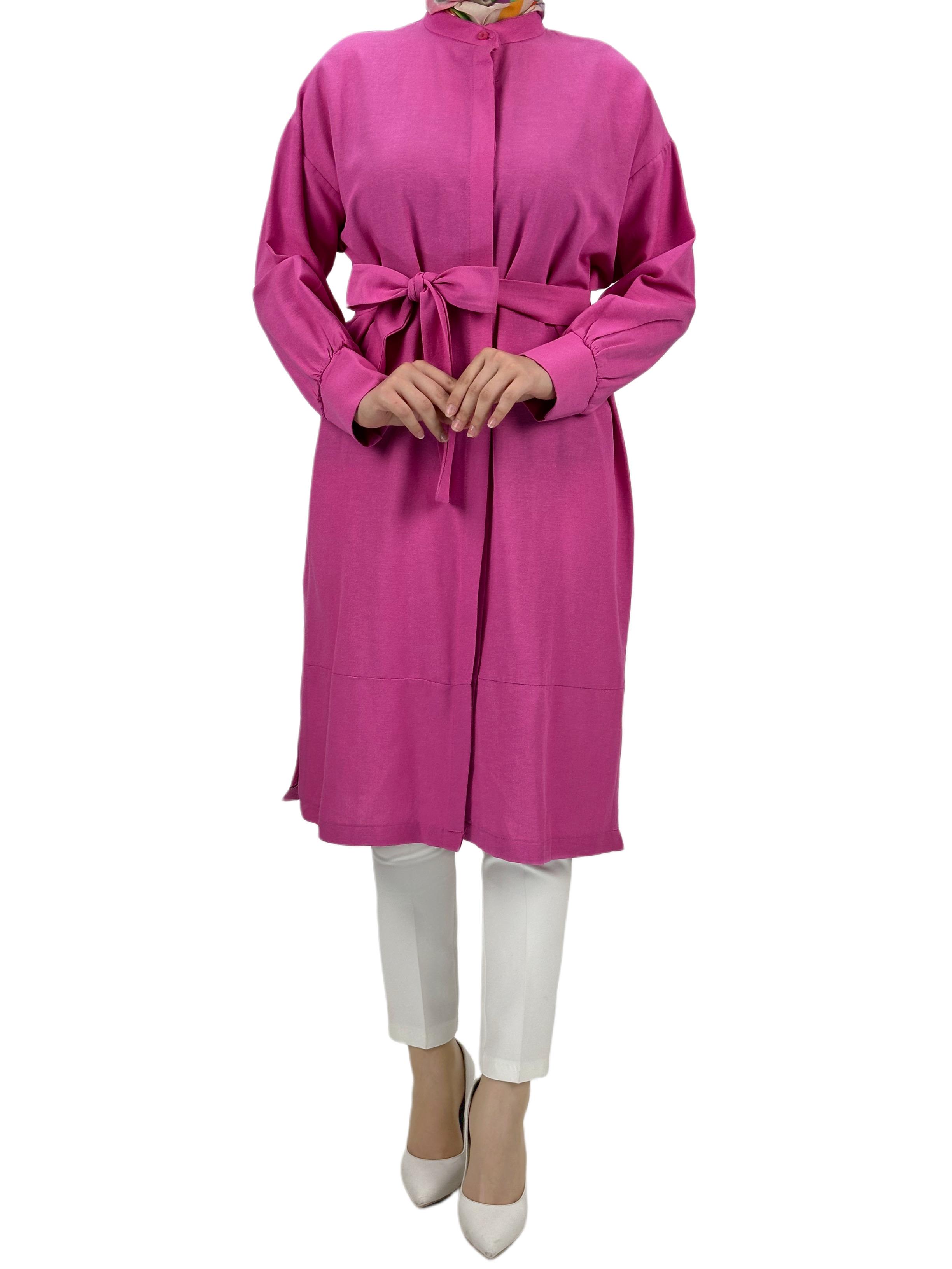 Kuşaklı Tunik Pembe OTW8342