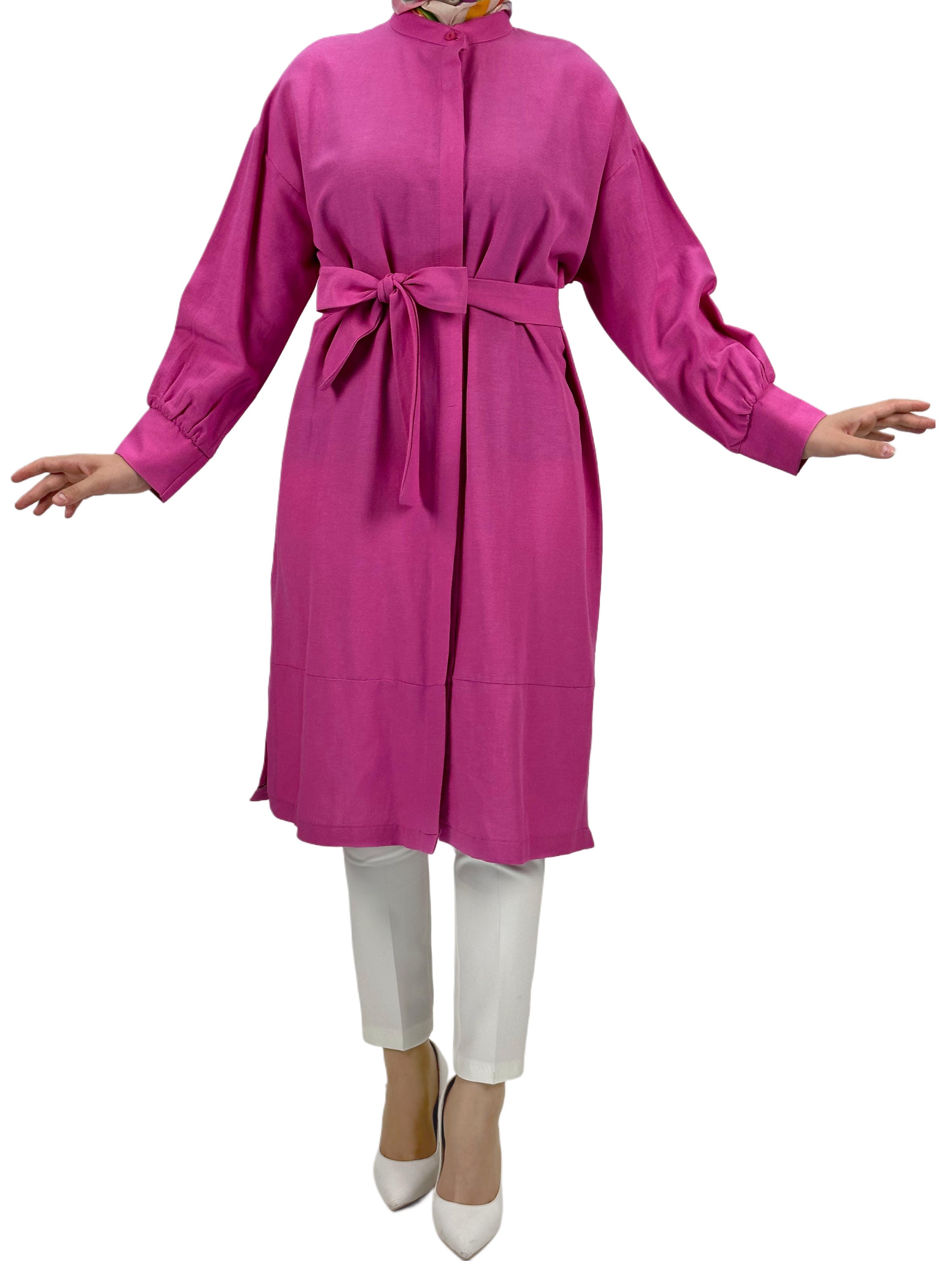 Kuşaklı Tunik Pembe OTW8342