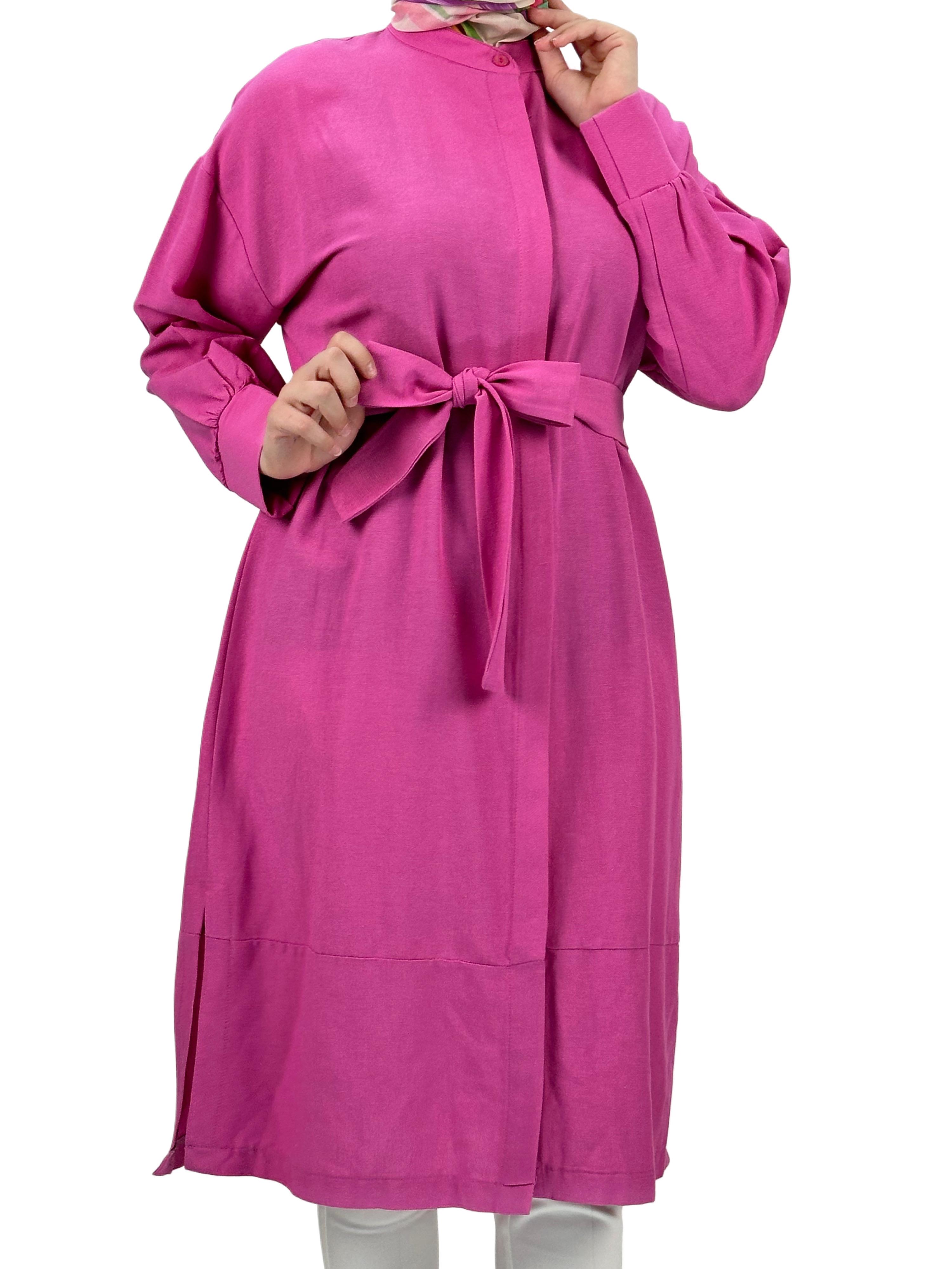 Kuşaklı Tunik Pembe OTW8342
