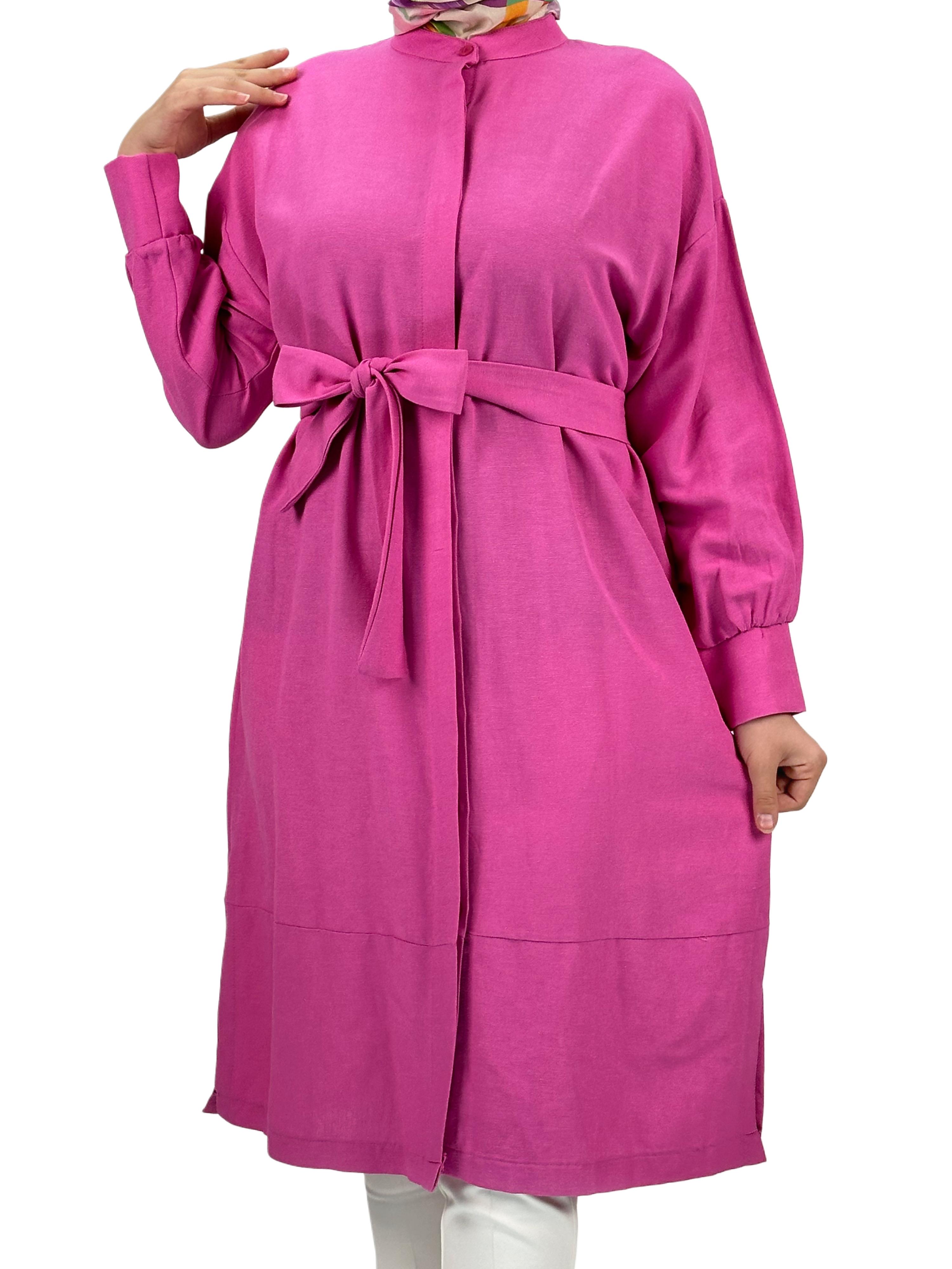 Kuşaklı Tunik Pembe OTW8342
