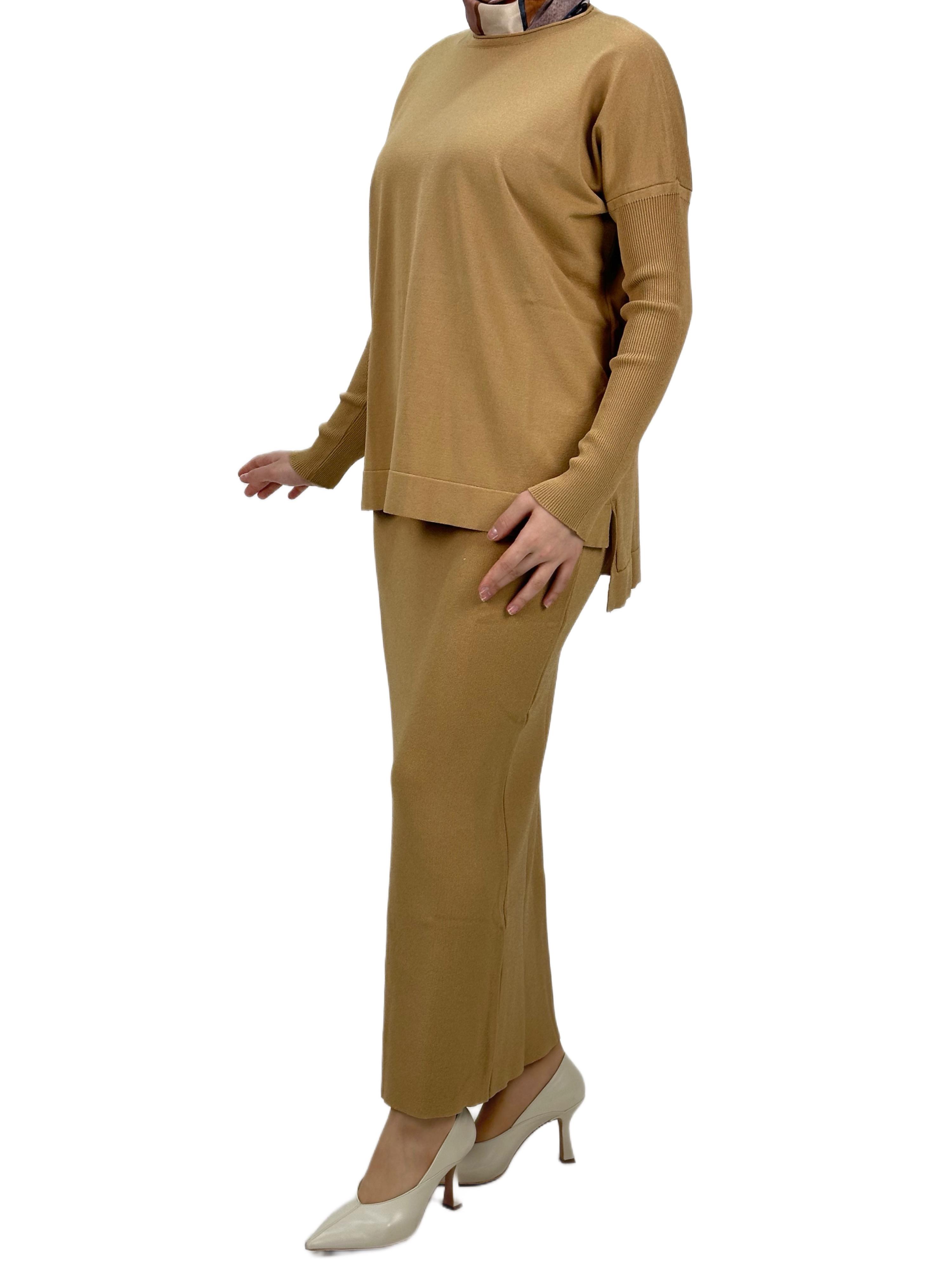 Merserize Triko Etekli Takım Camel OTW0224