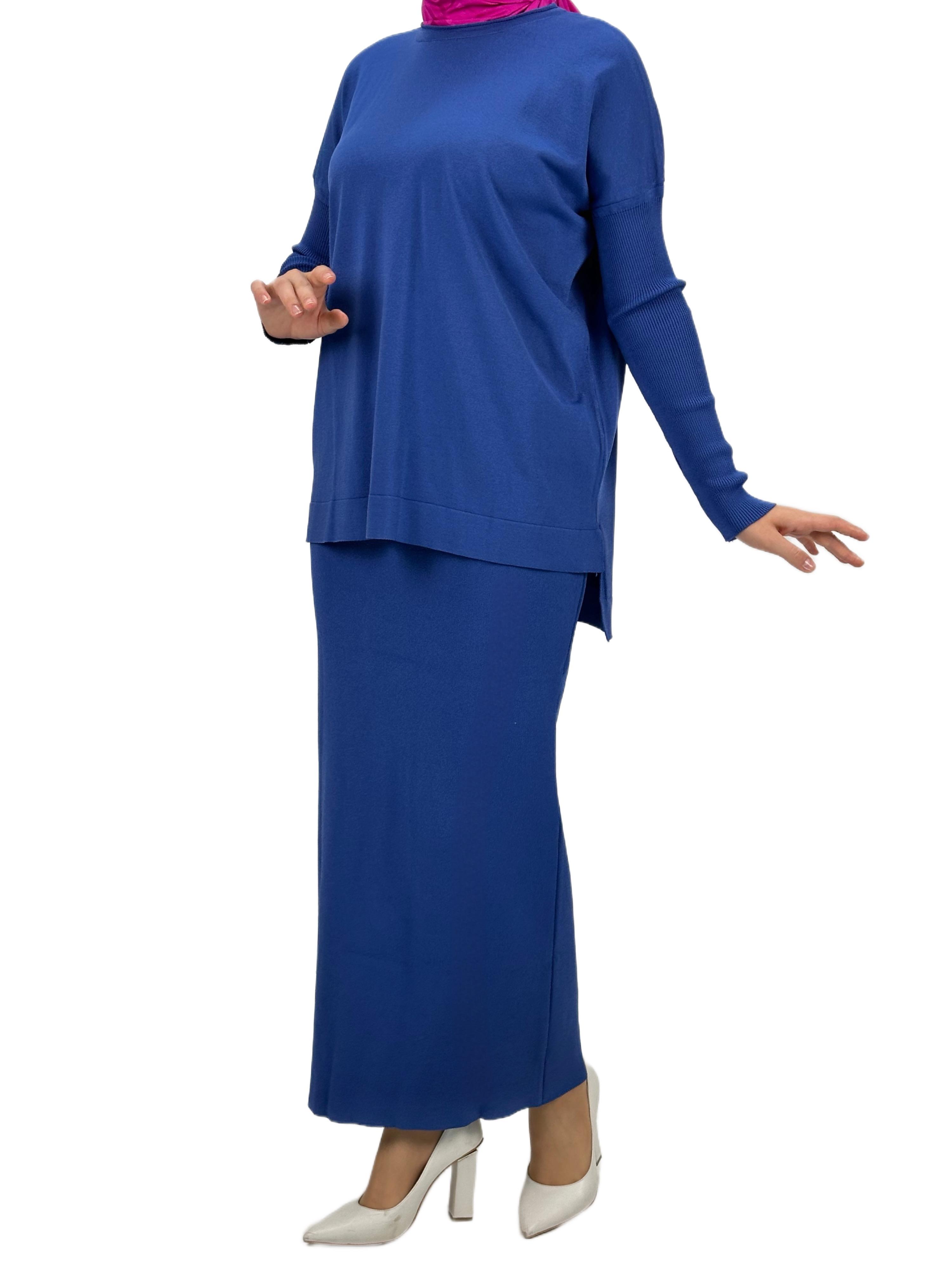 Merserize Triko Etekli Takım Saks OTW0224