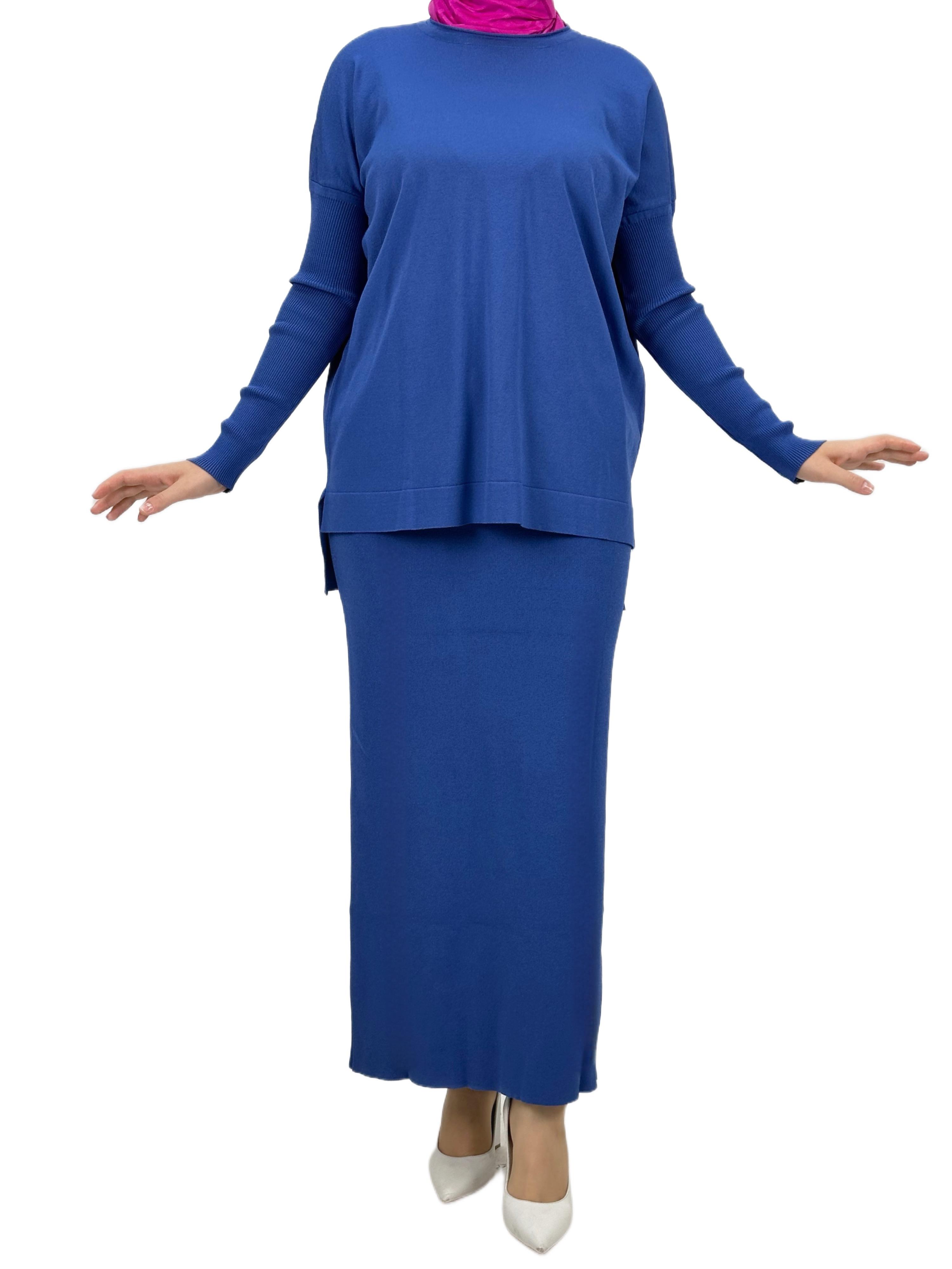 Merserize Triko Etekli Takım Saks OTW0224