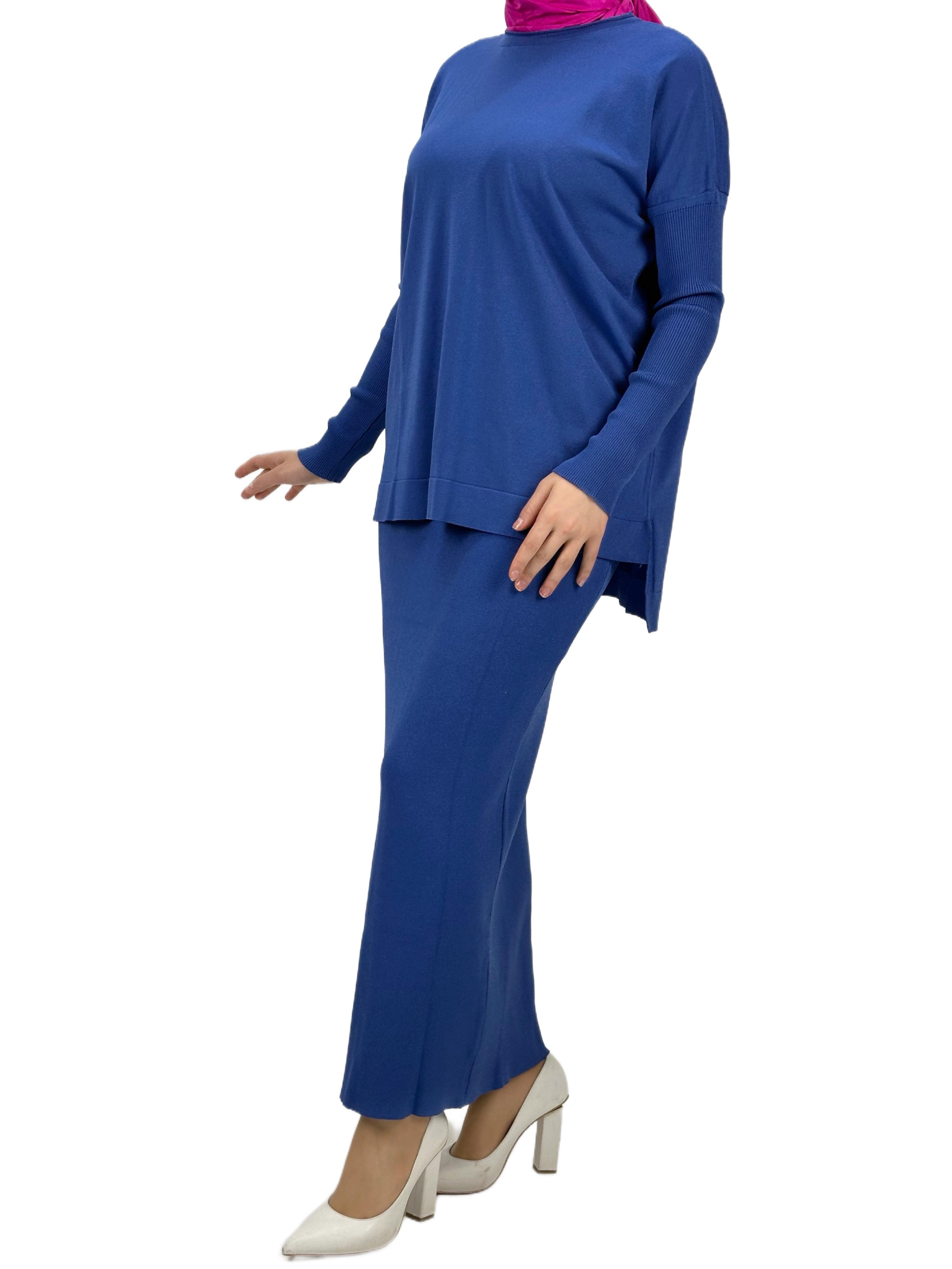 Merserize Triko Etekli Takım Saks OTW0224