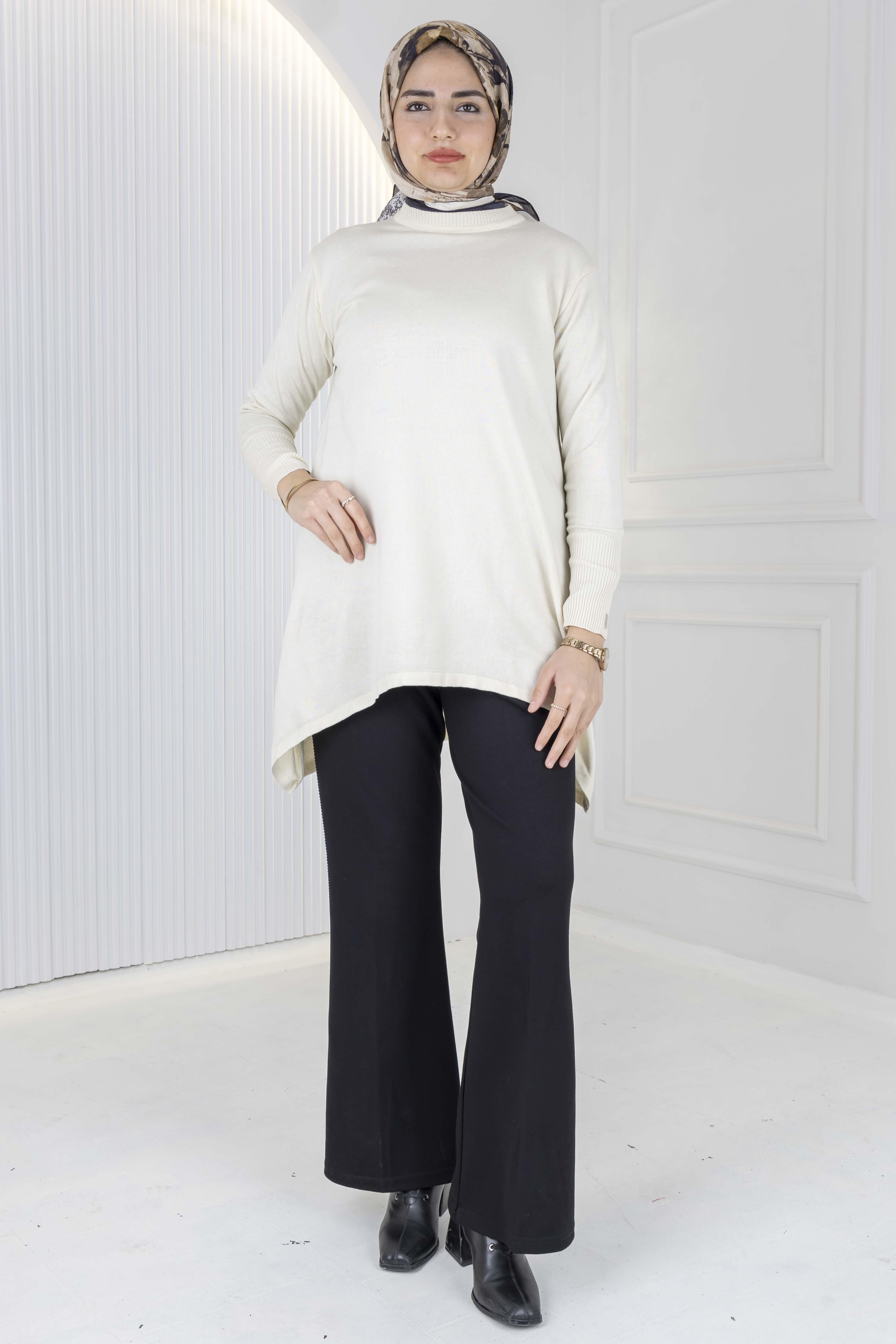 Merserize Triko Tunik Ekru OTW884
