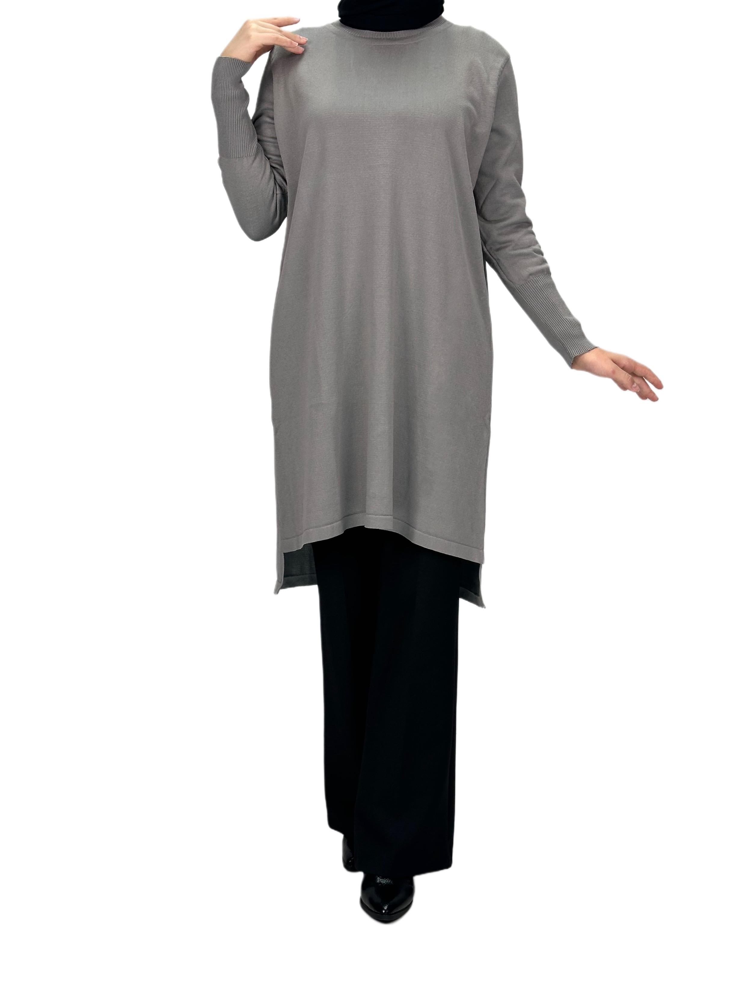 Merserize Triko Tunik Gri OTW121