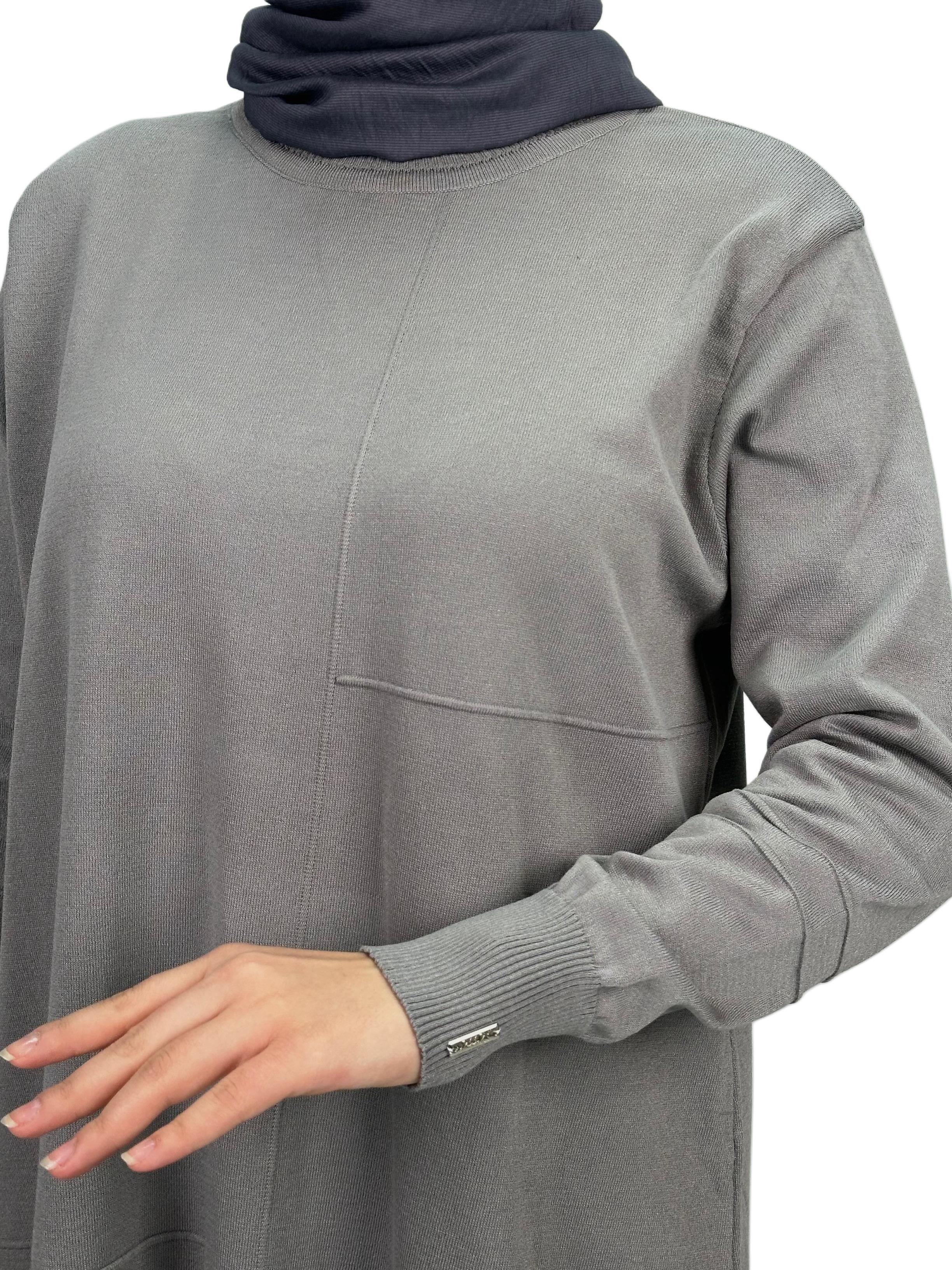 Merserize Triko Tunik Gri OTW130