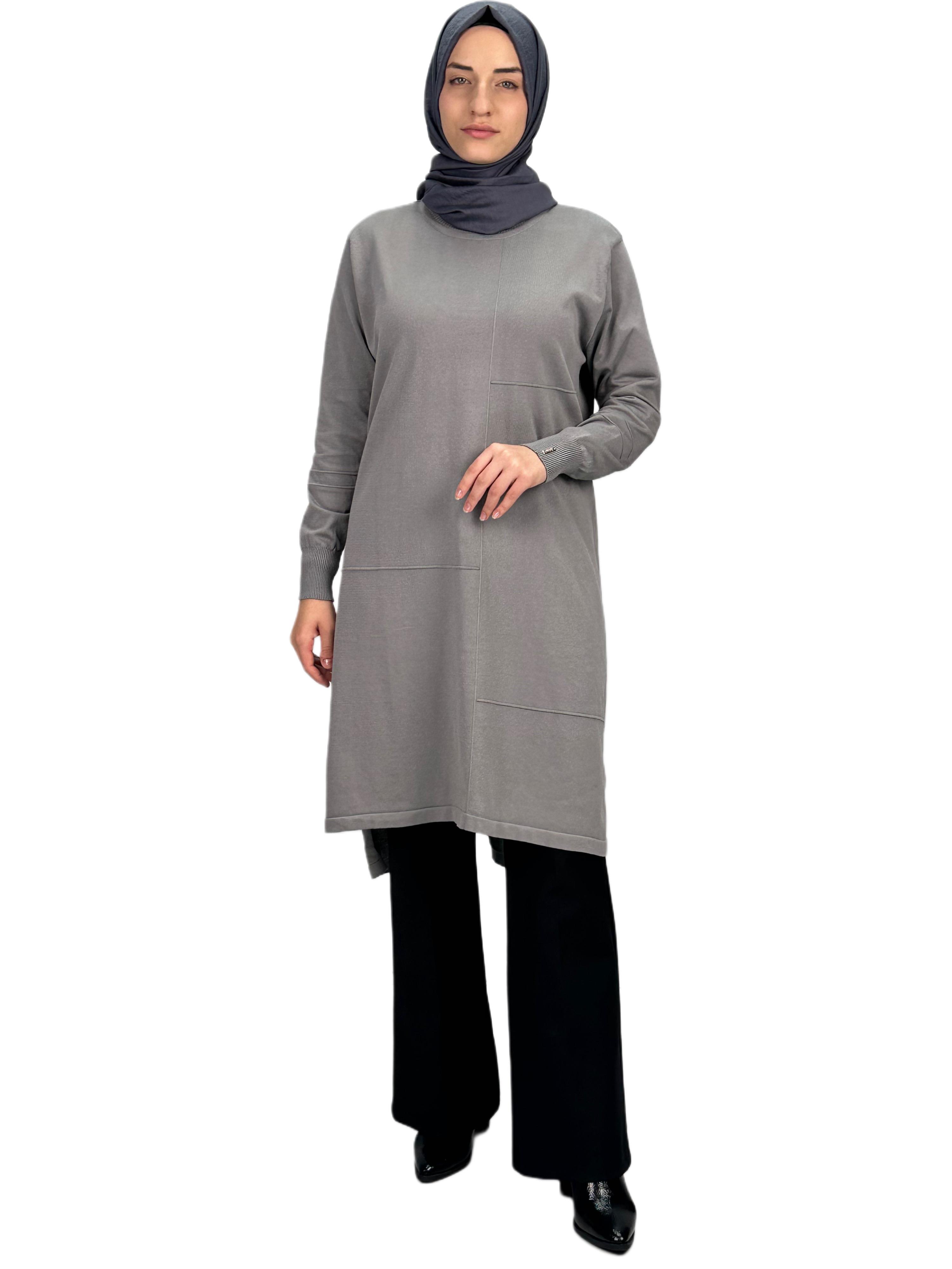 Merserize Triko Tunik Gri OTW130