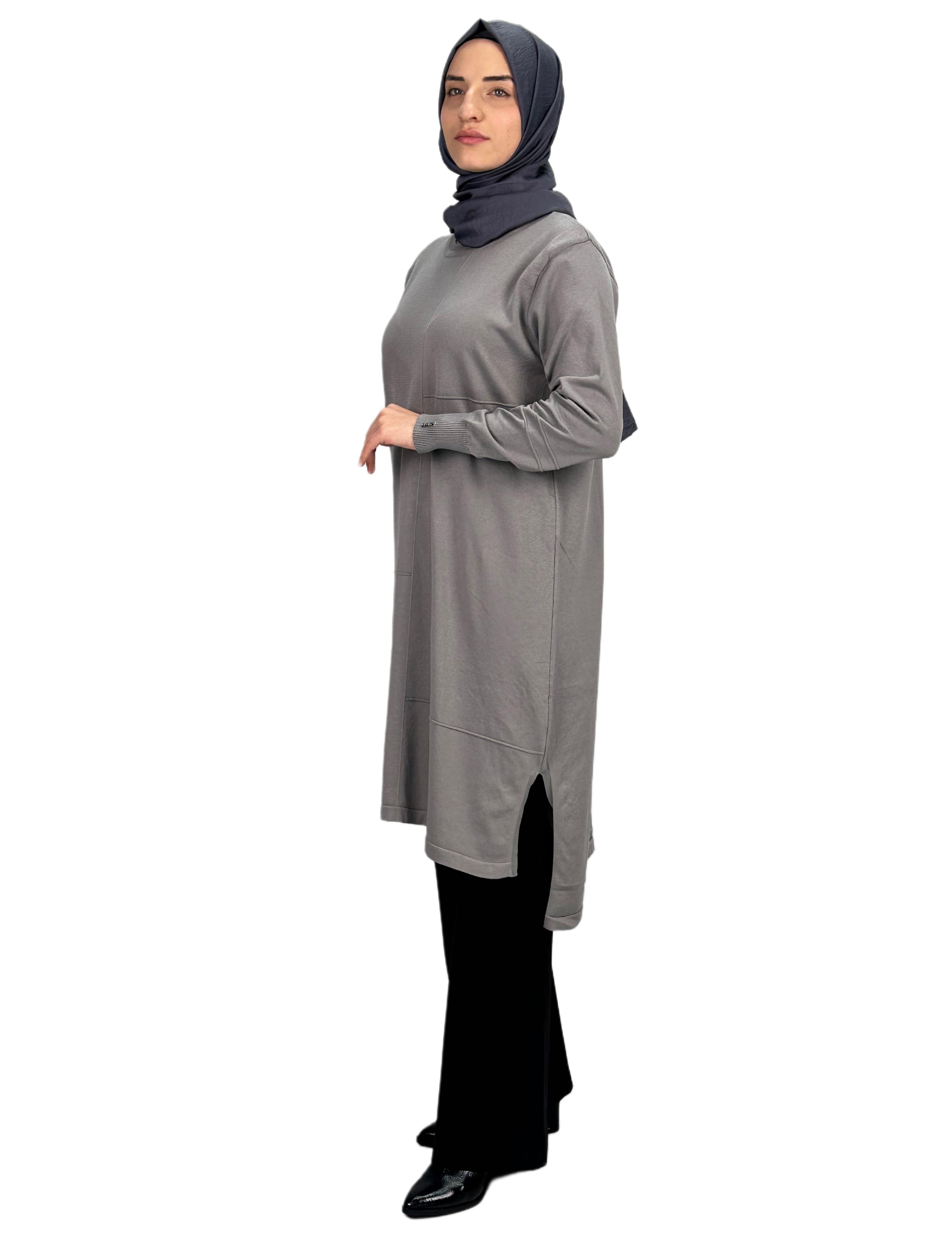 Merserize Triko Tunik Gri OTW130