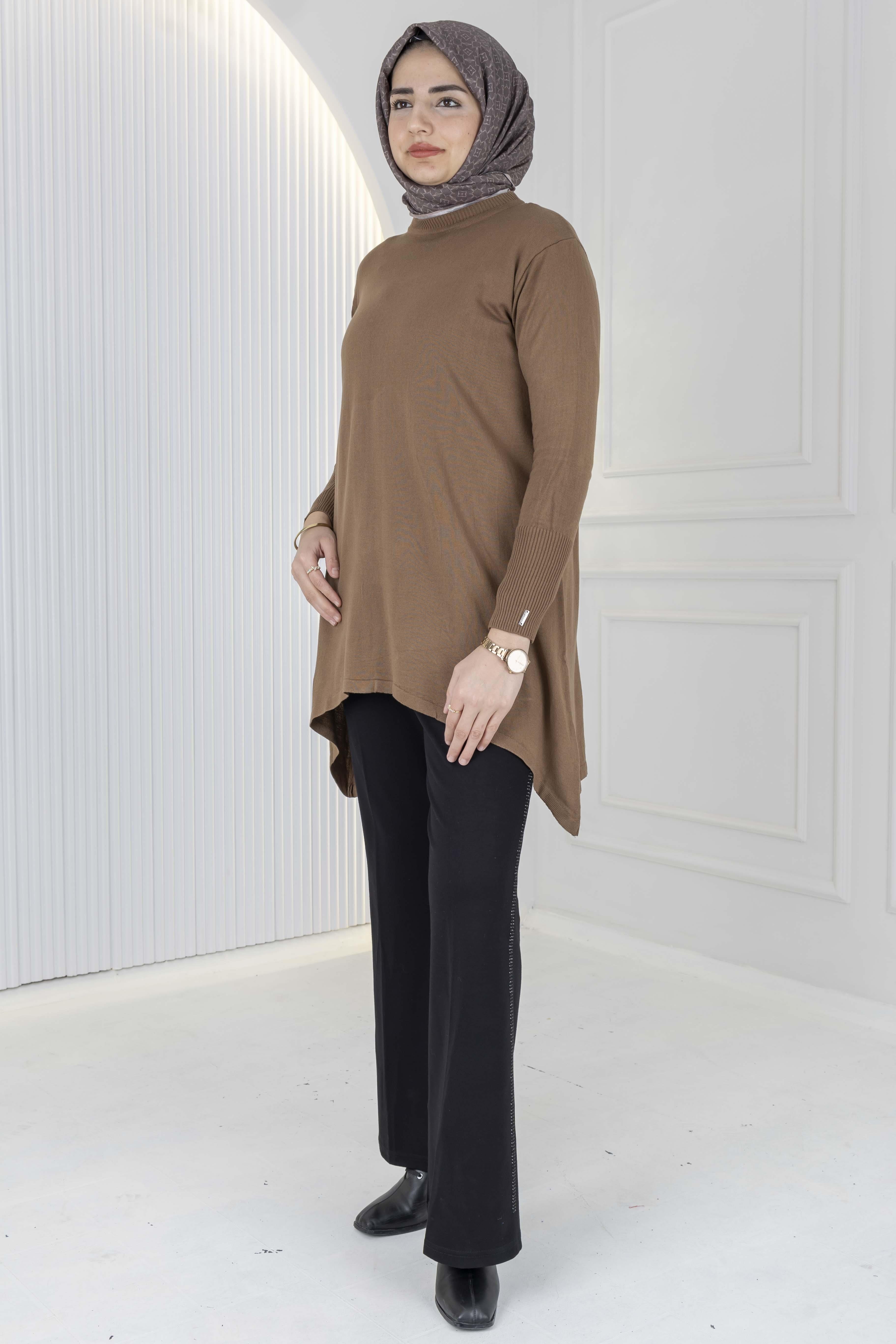 Merserize Triko Tunik Kahve OTW884