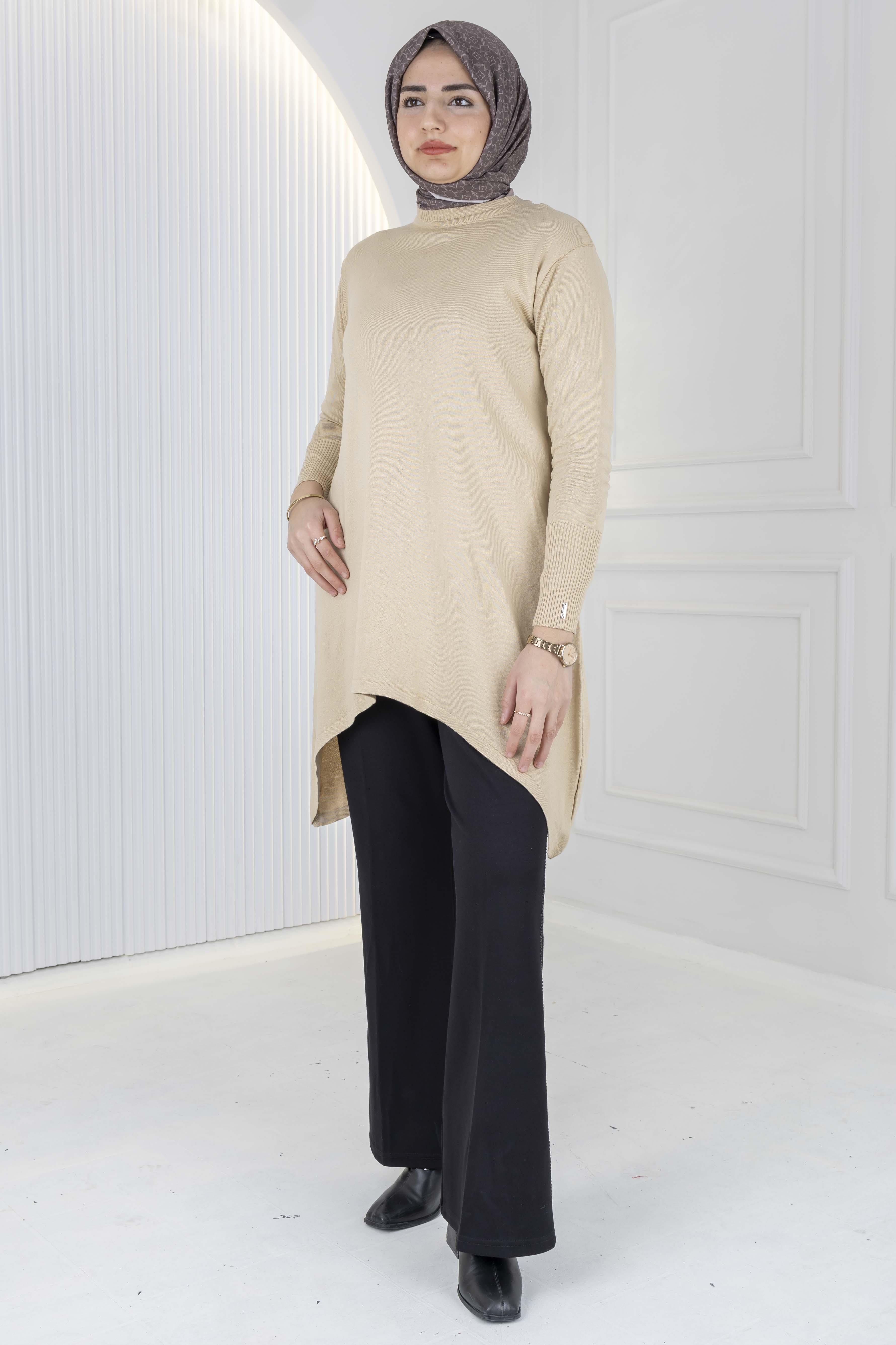 Merserize Triko Tunik Krem OTW884