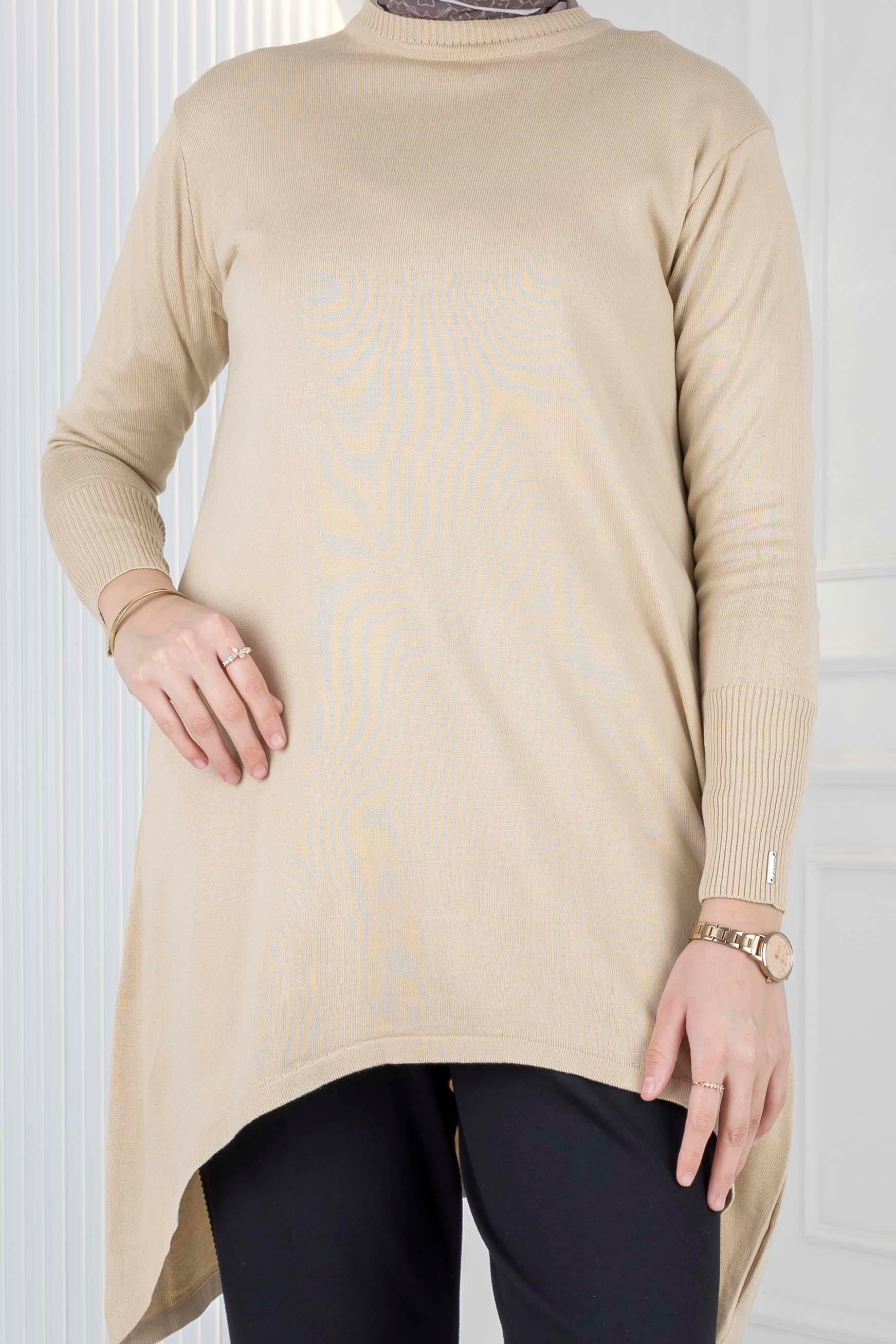 Merserize Triko Tunik Krem OTW884
