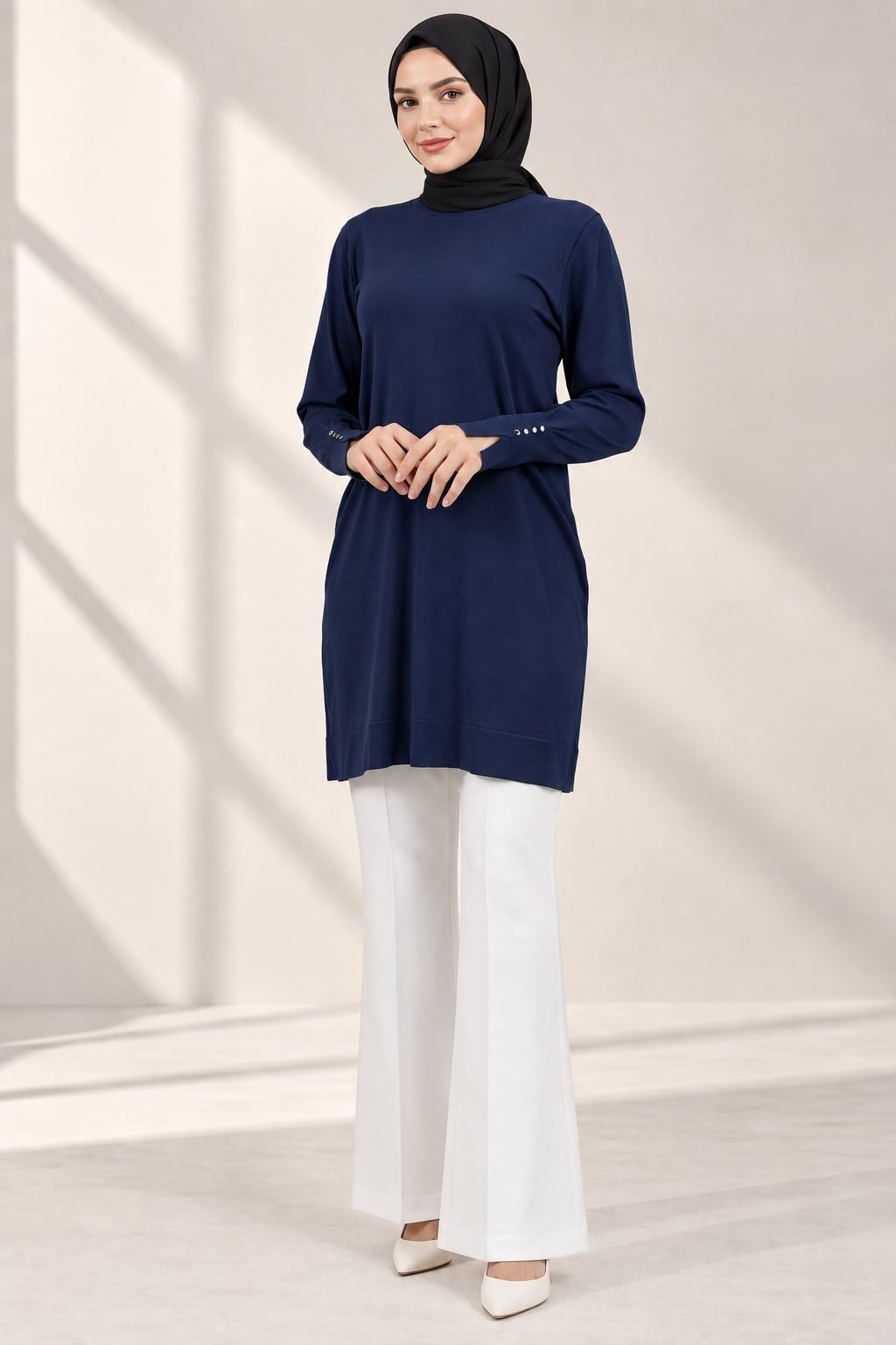 Merserize Triko Tunik Lacivert OTW2800