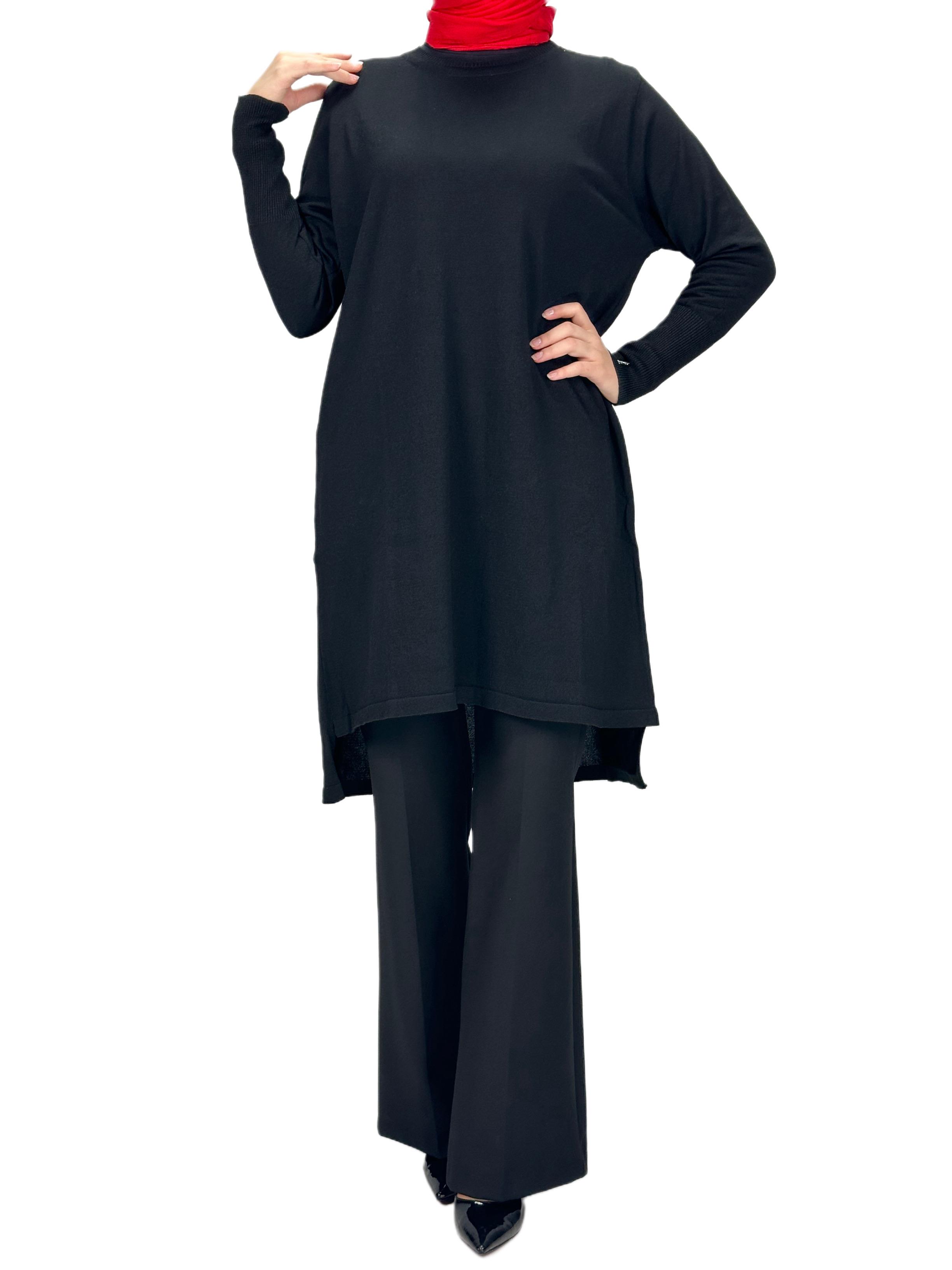 Merserize Triko Tunik Siyah OTW121