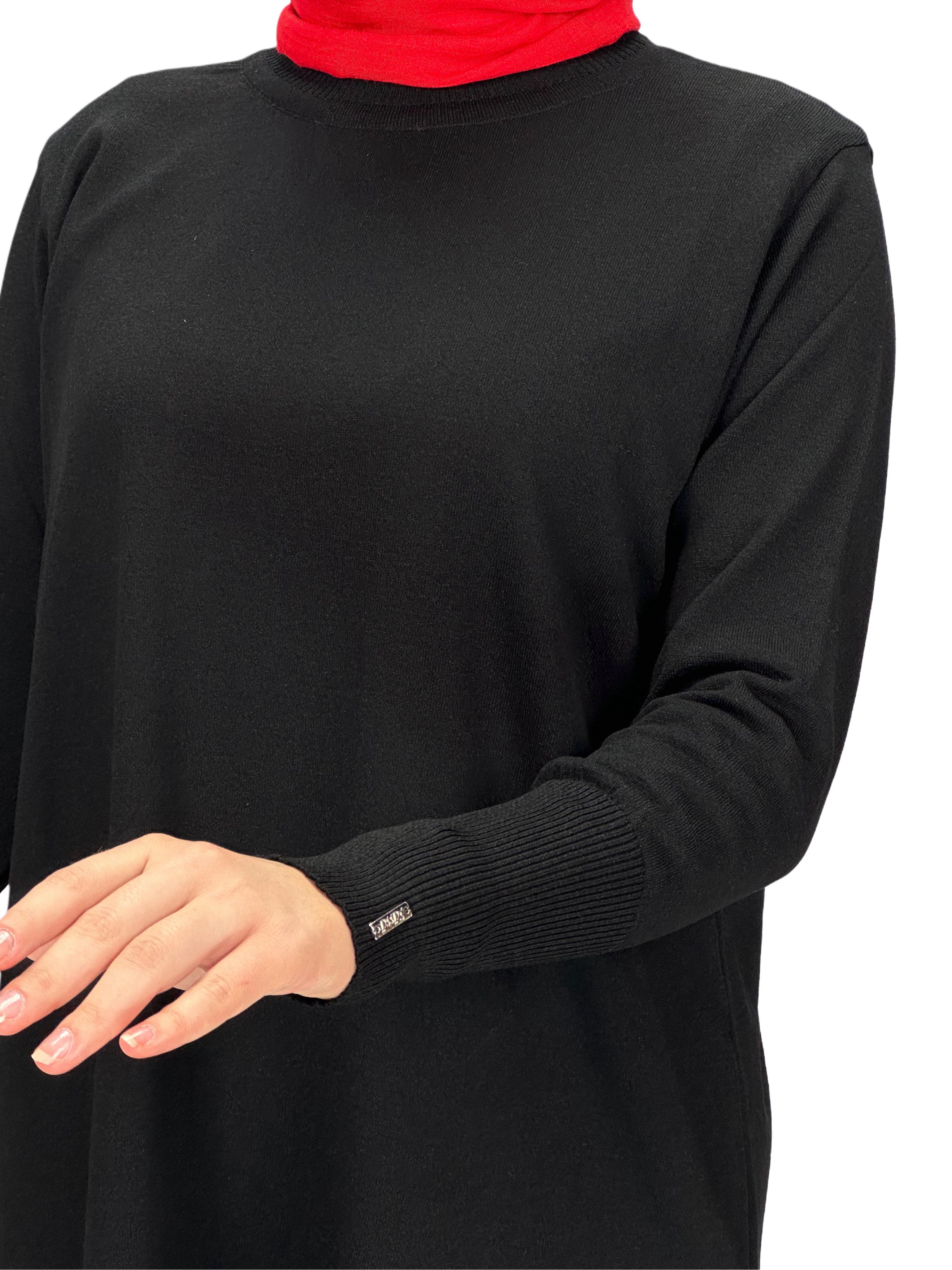 Merserize Triko Tunik Siyah OTW121