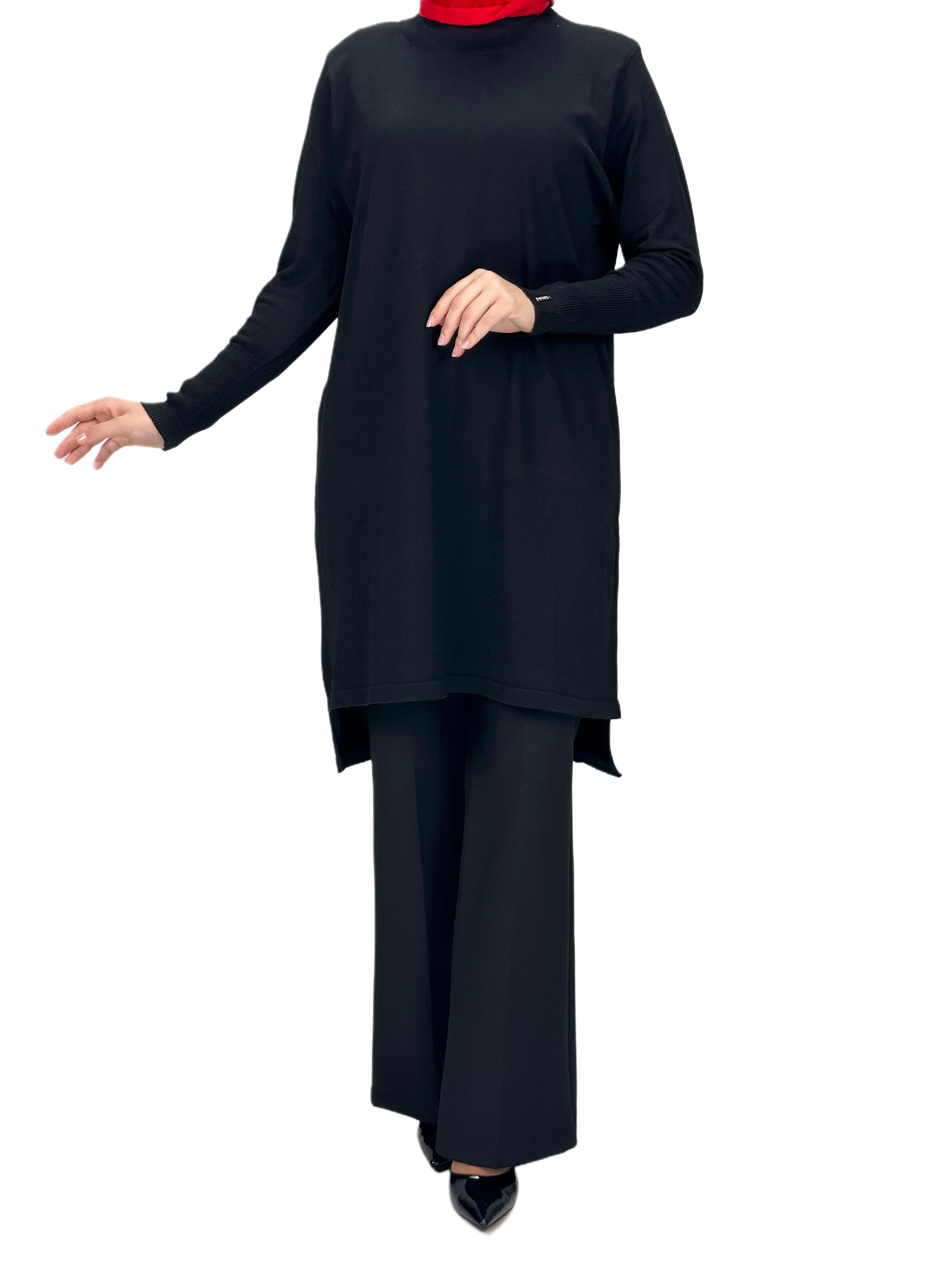 Merserize Triko Tunik Siyah OTW121